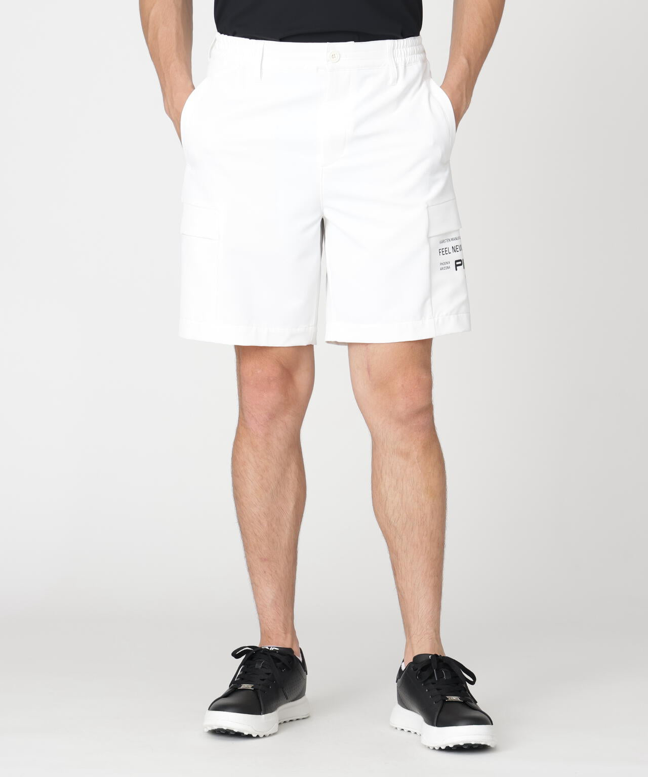 ［PING APPAREL］［UVカット・吸水速乾］ダブルストレッチフラップショートパンツ (MENS)