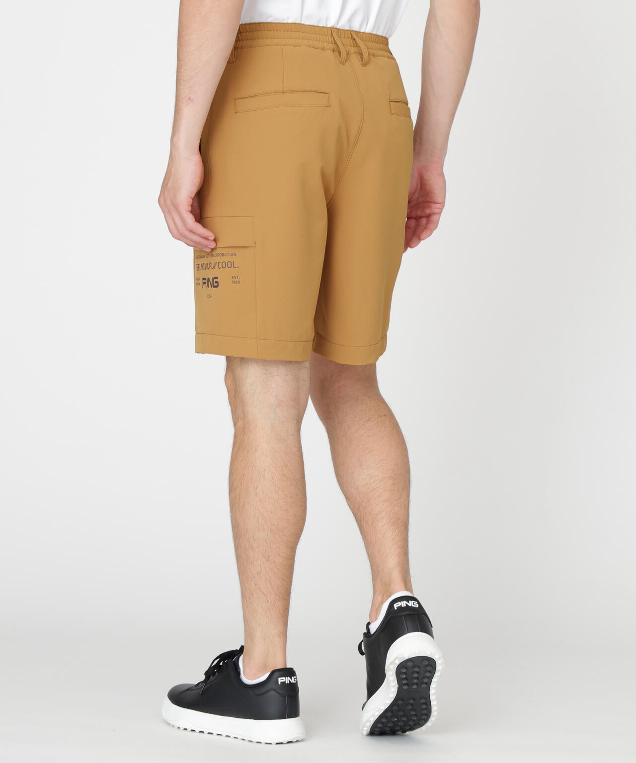 ［PING APPAREL］［UVカット・吸水速乾］ダブルストレッチフラップショートパンツ (MENS)