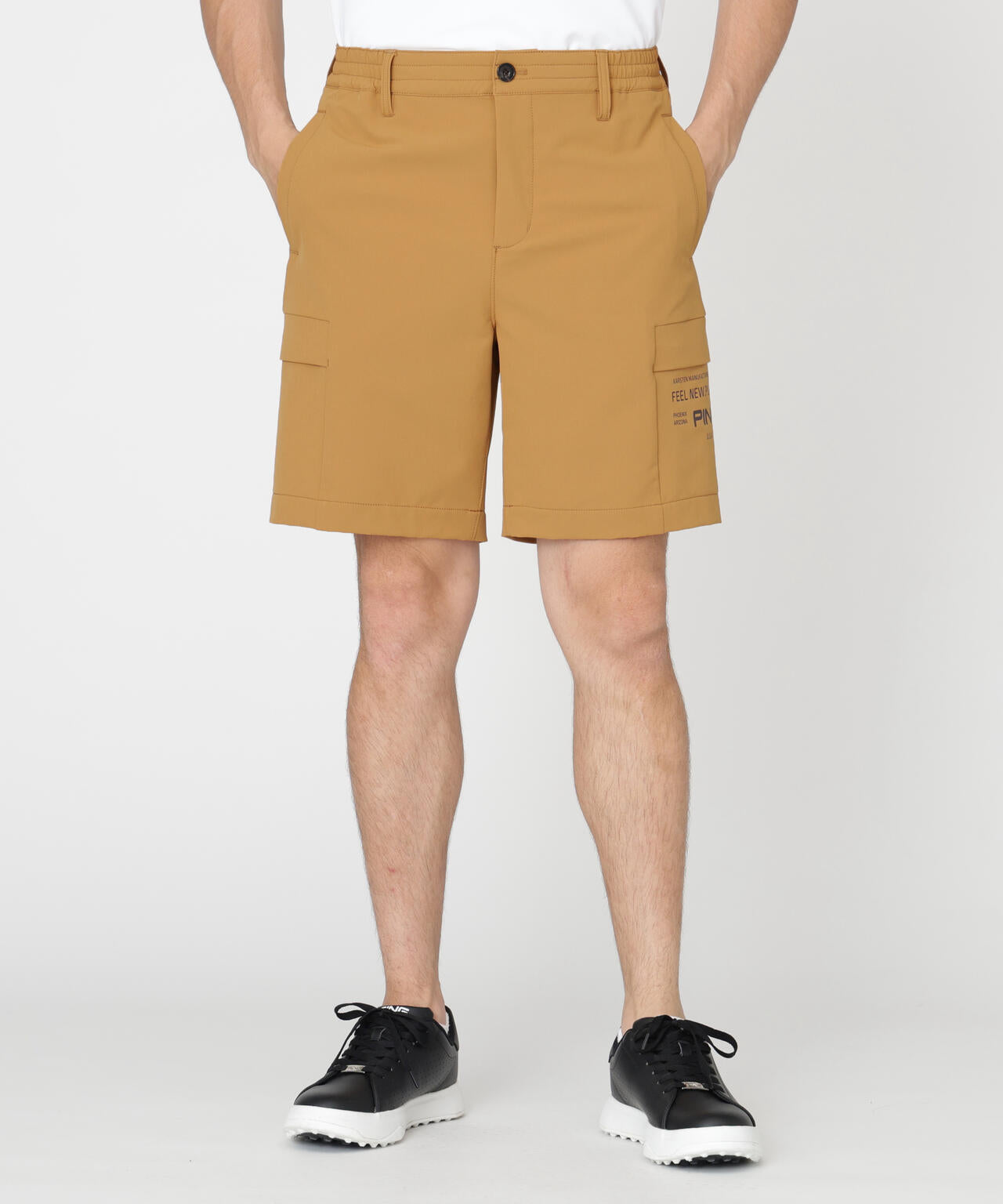 ［PING APPAREL］［UVカット・吸水速乾］ダブルストレッチフラップショートパンツ (MENS)