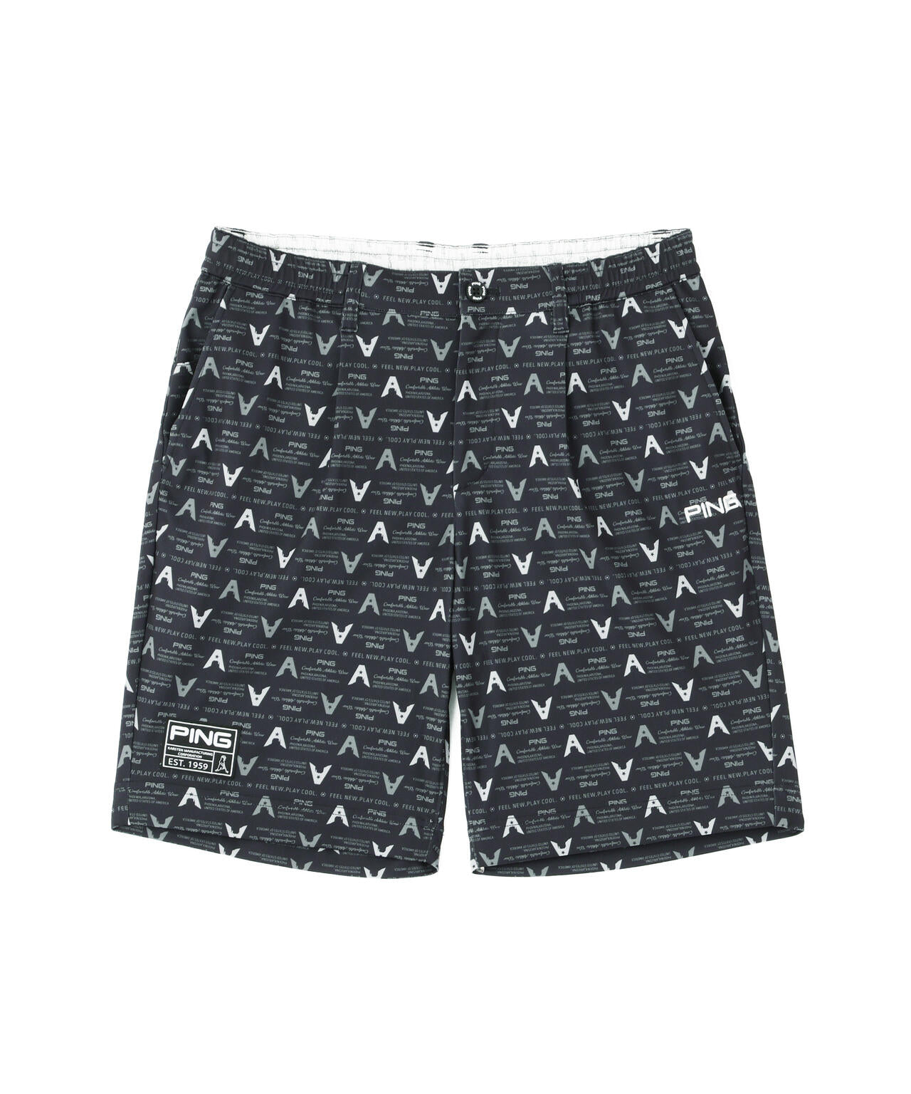 ［PING APPAREL］［UVカット・吸水速乾］総柄ショートパンツ ＜GOLD＞ (MENS)