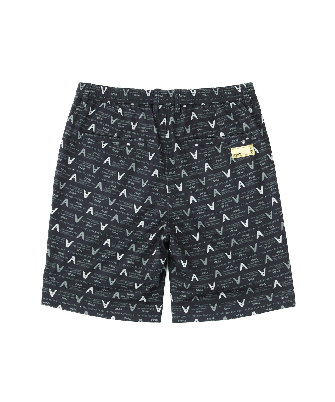 ［PING APPAREL］［UVカット・吸水速乾］総柄ショートパンツ ＜GOLD＞ (MENS)