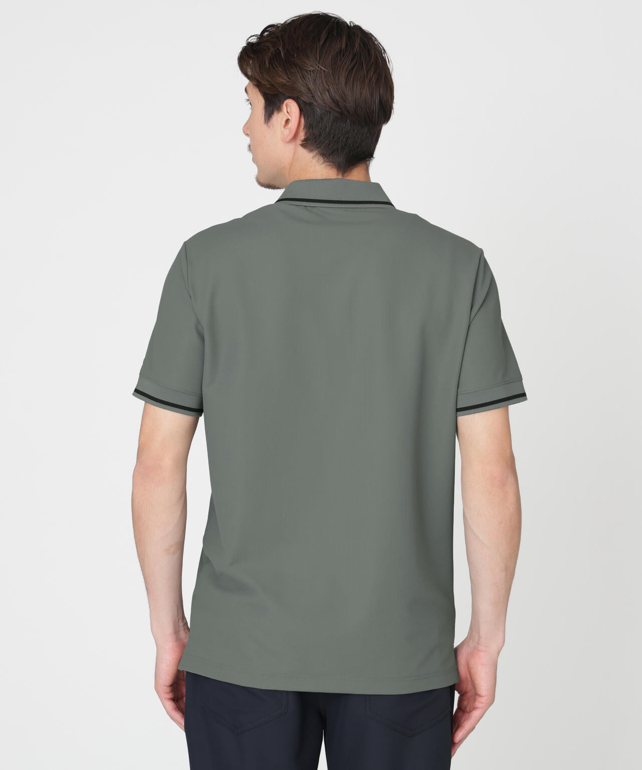 ［PING APPAREL］［接触冷感・UVカット］ワッフルロゴジャガード衿半袖ポロシャツ (MENS)