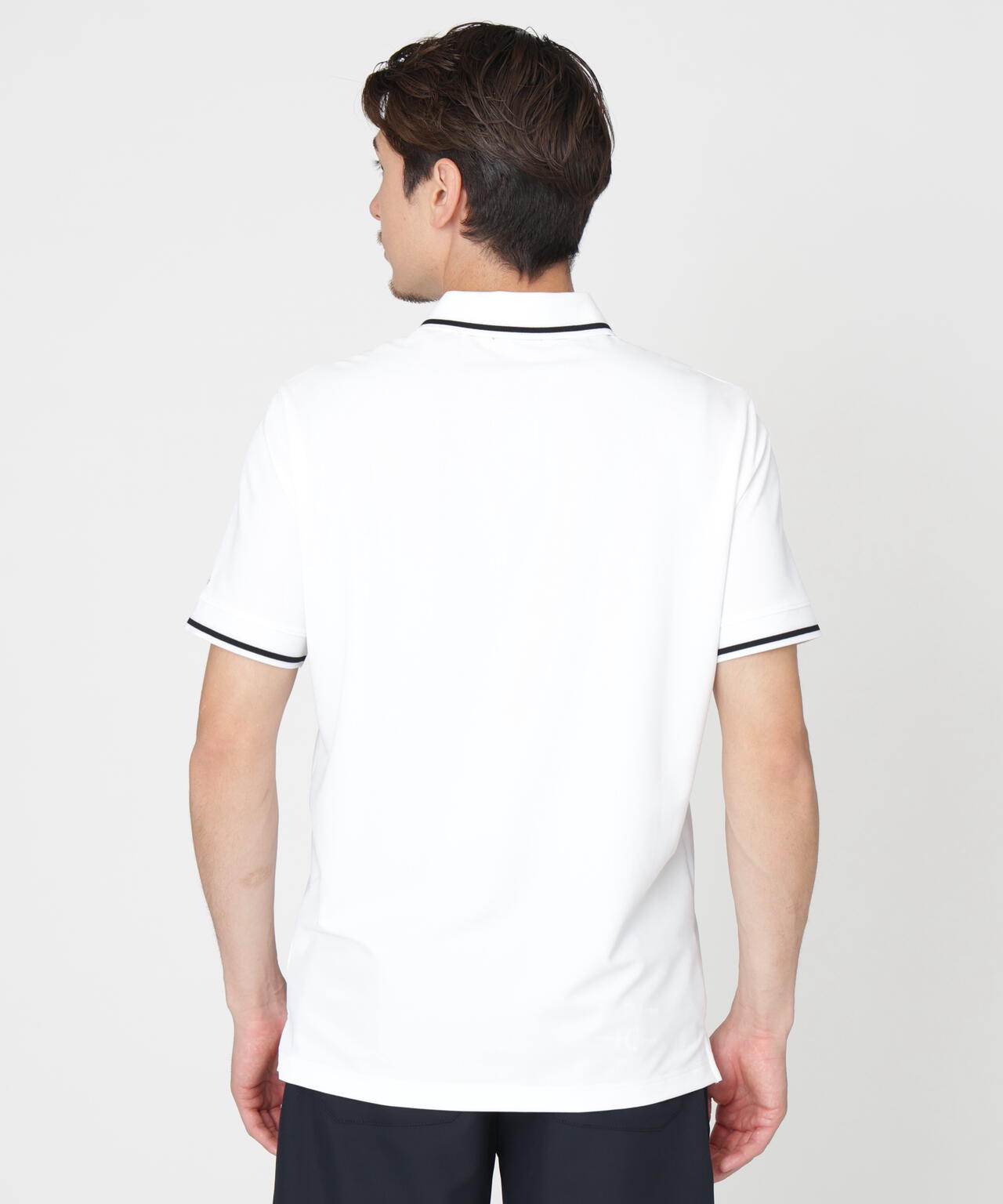 ［PING APPAREL］［接触冷感・UVカット］ワッフルロゴジャガード衿半袖ポロシャツ (MENS)