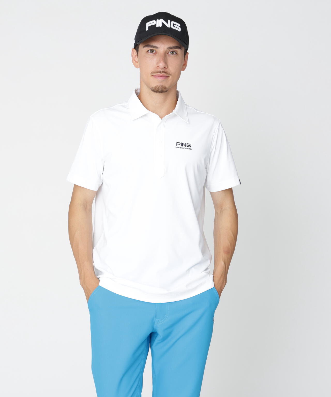 ［PING APPAREL］［接触冷感・UVカット］半袖ポロシャツ (MENS)