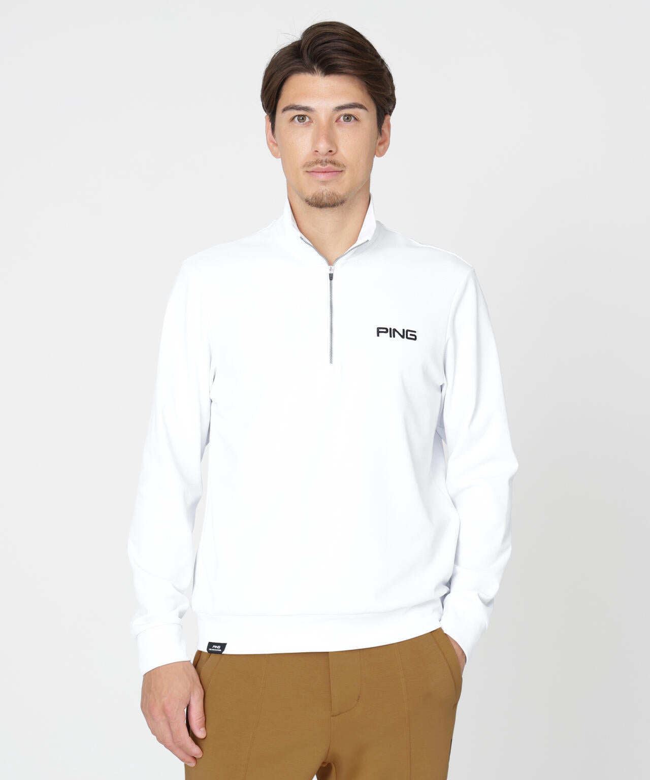 【PING APPAREL】メッシュリバーニットハーフジップカットソー (MENS)
