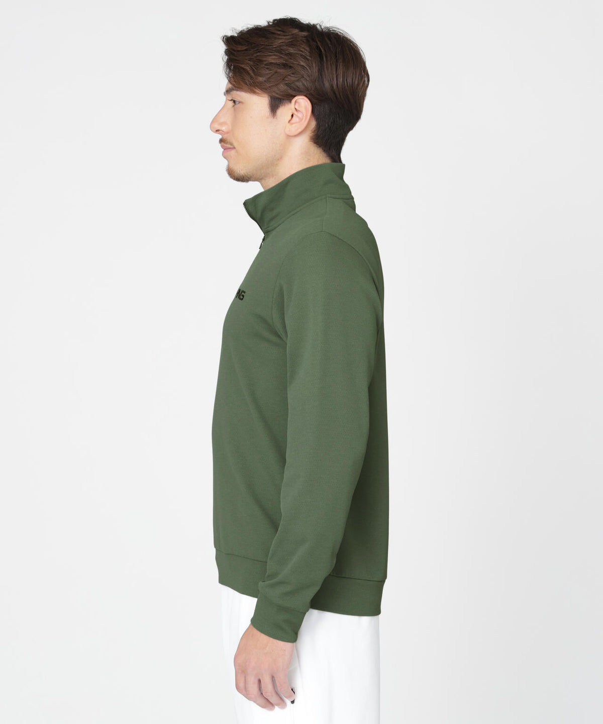 【PING APPAREL】メッシュリバーニットハーフジップカットソー (MENS)