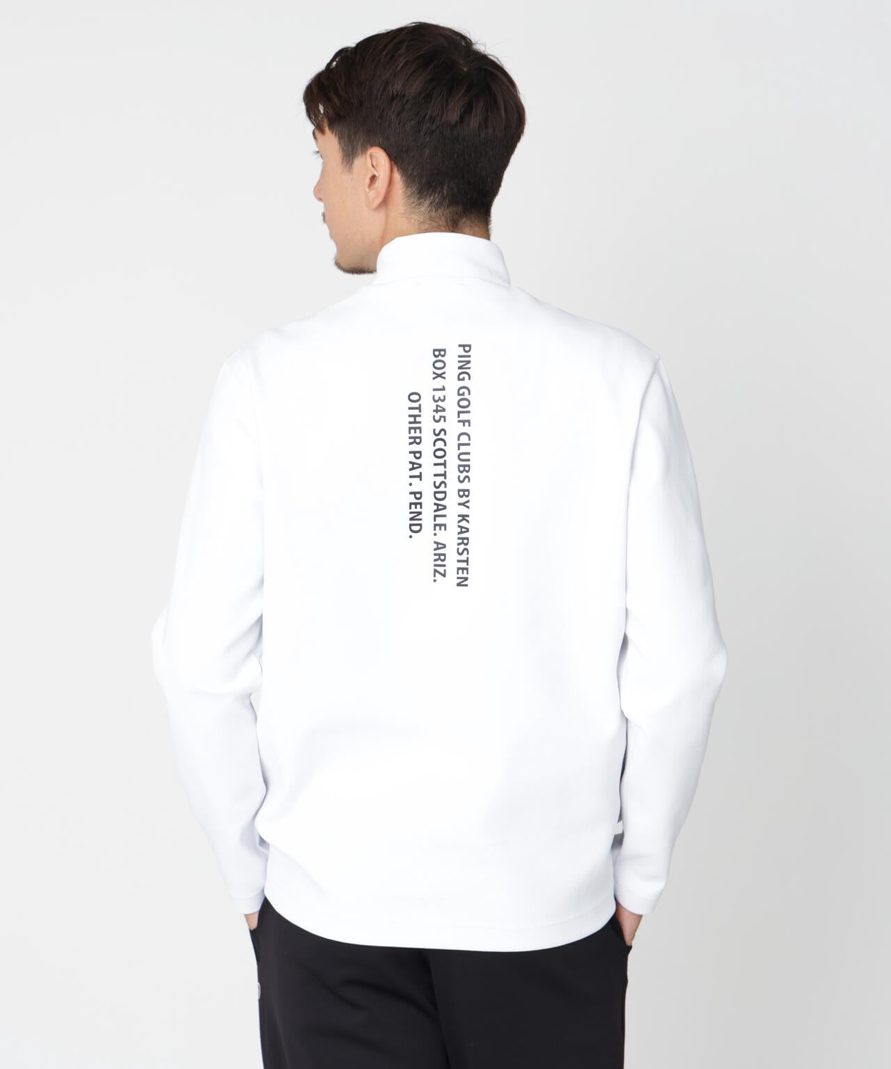 【PING APPAREL】ANSERプリントストレッチダンボール長袖ハイネックシャツ (MENS)