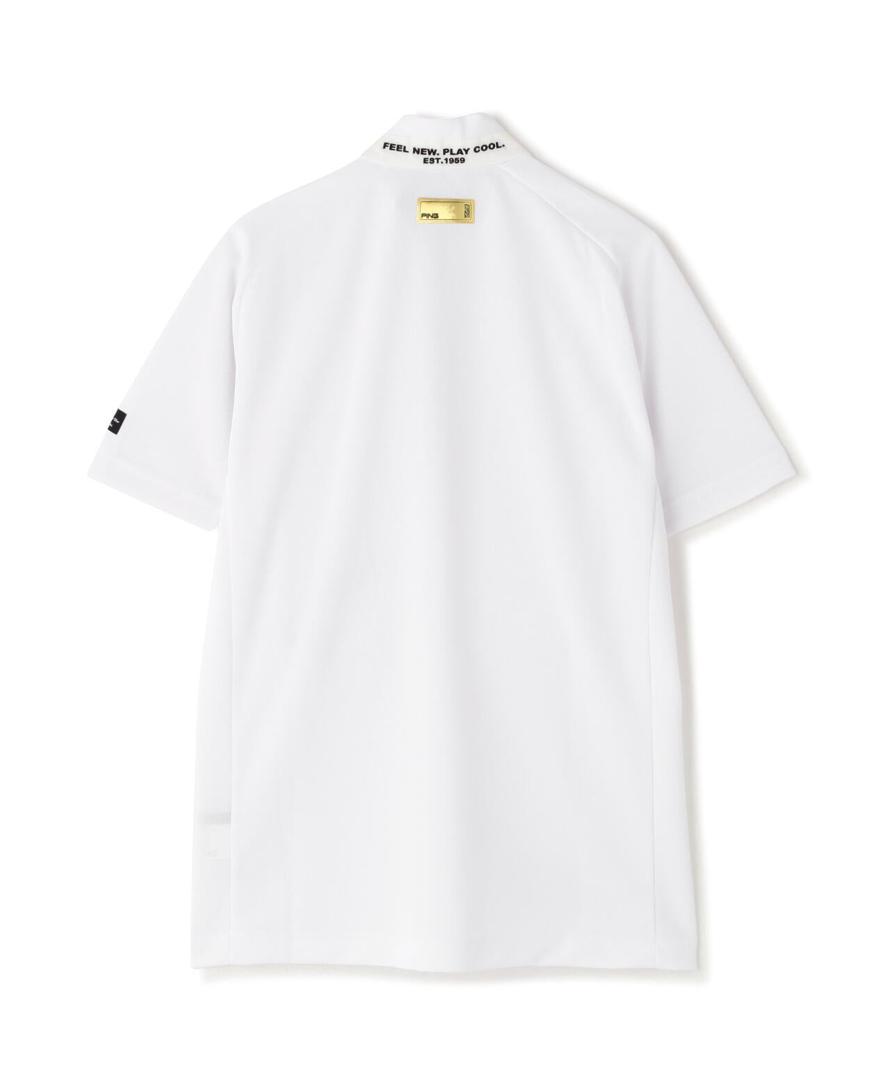 ［PING APPAREL］［吸水速乾・遮熱］オクタピンメッシュ半袖ハーフジップハイネックシャツ ＜GOLD＞ (MENS)