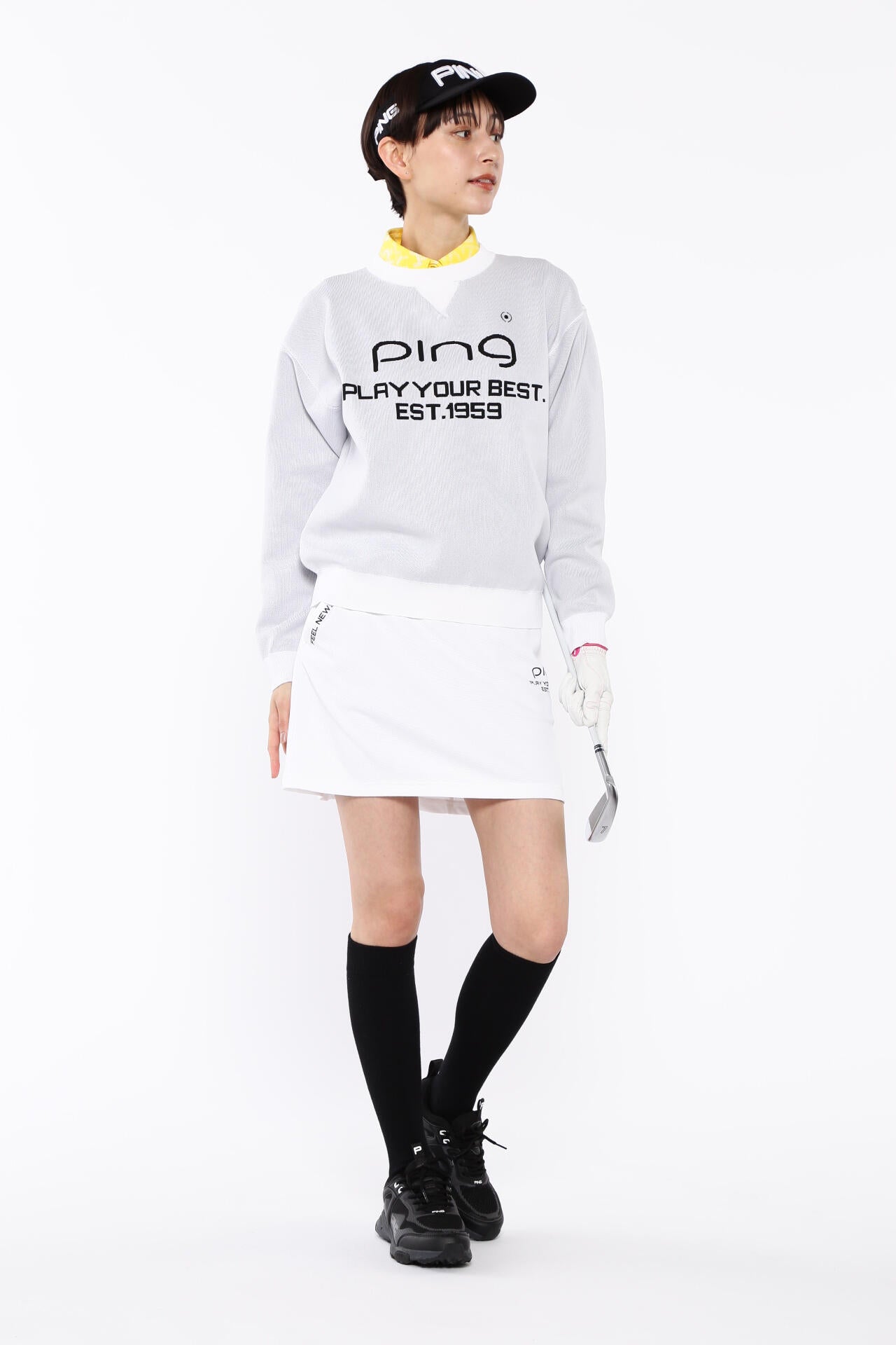 【PING APPAREL】バイアスデジタルロゴジャカードポロシャツ ＜PERFORMANCE＞ (LADIES)