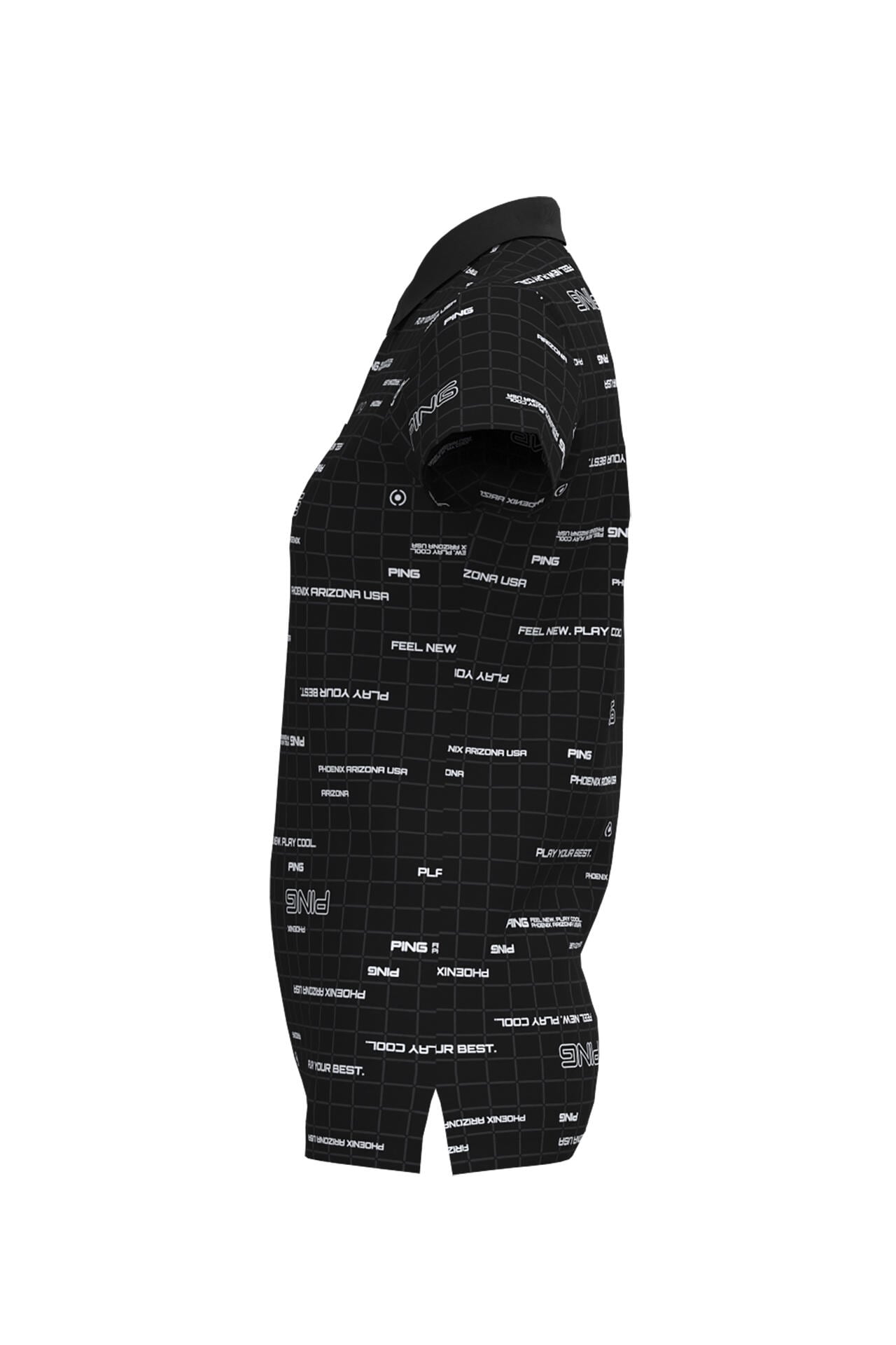 【PING APPAREL】デジタルグリッド柄サラマックスUV半袖ポロシャツ ＜PERFORMANCE＞ (LADIES)