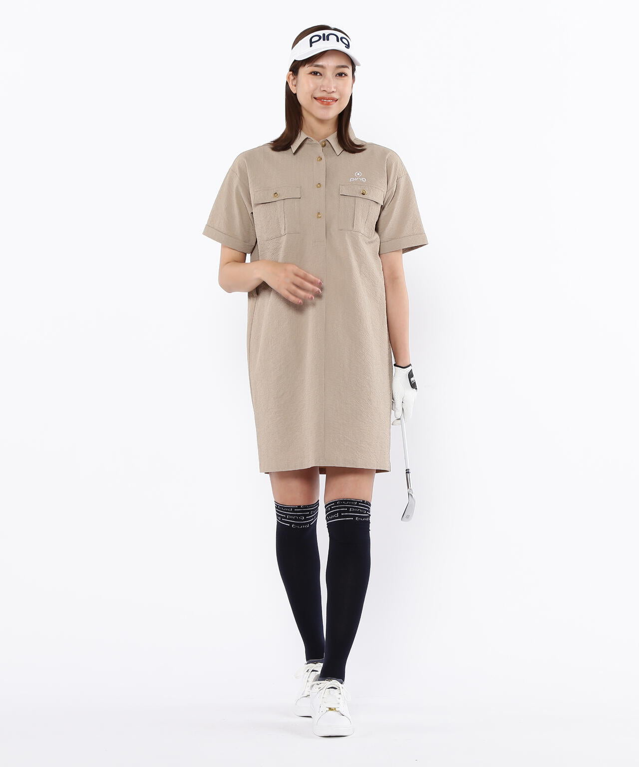 【PING APPAREL】全方向ストレッチサッカー半袖ワンピース ＜LADIES LINE＞＜NATIVE＞ (LADIES)