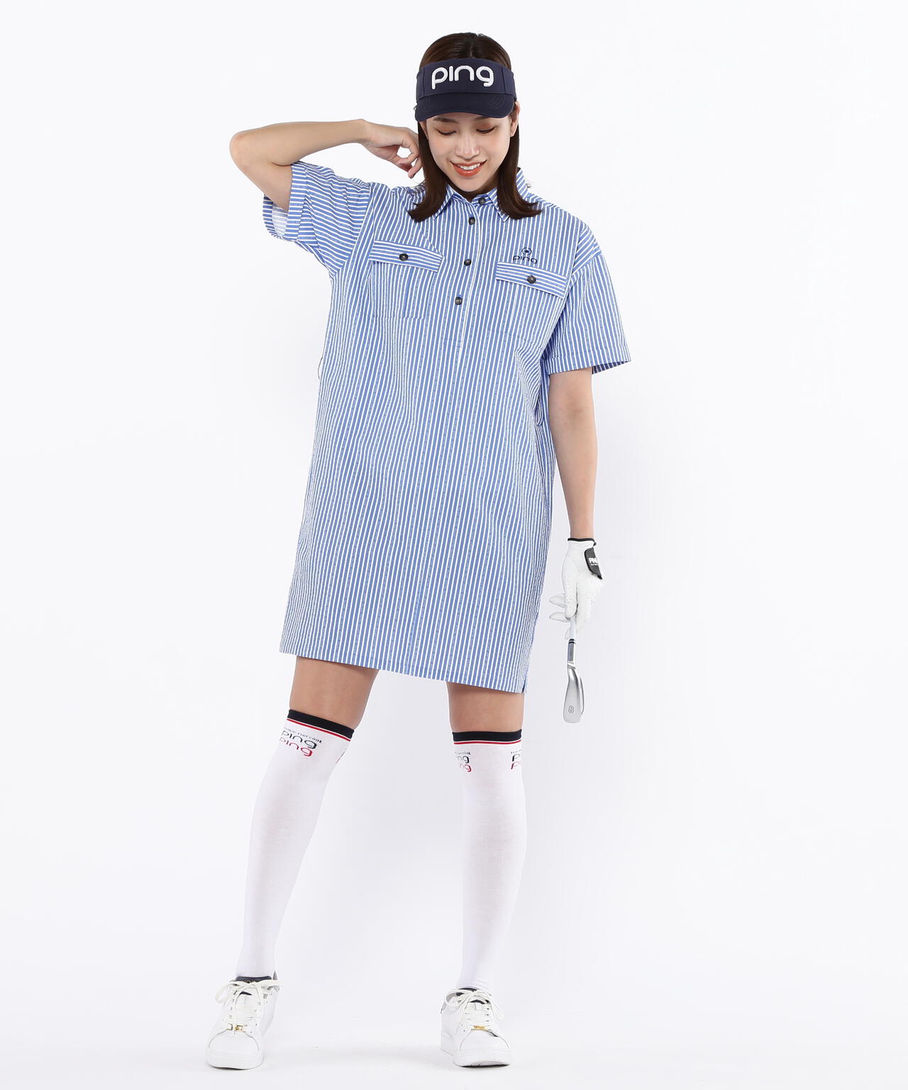 【PING APPAREL】全方向ストレッチサッカー半袖ワンピース ＜LADIES LINE＞＜NATIVE＞ (LADIES)