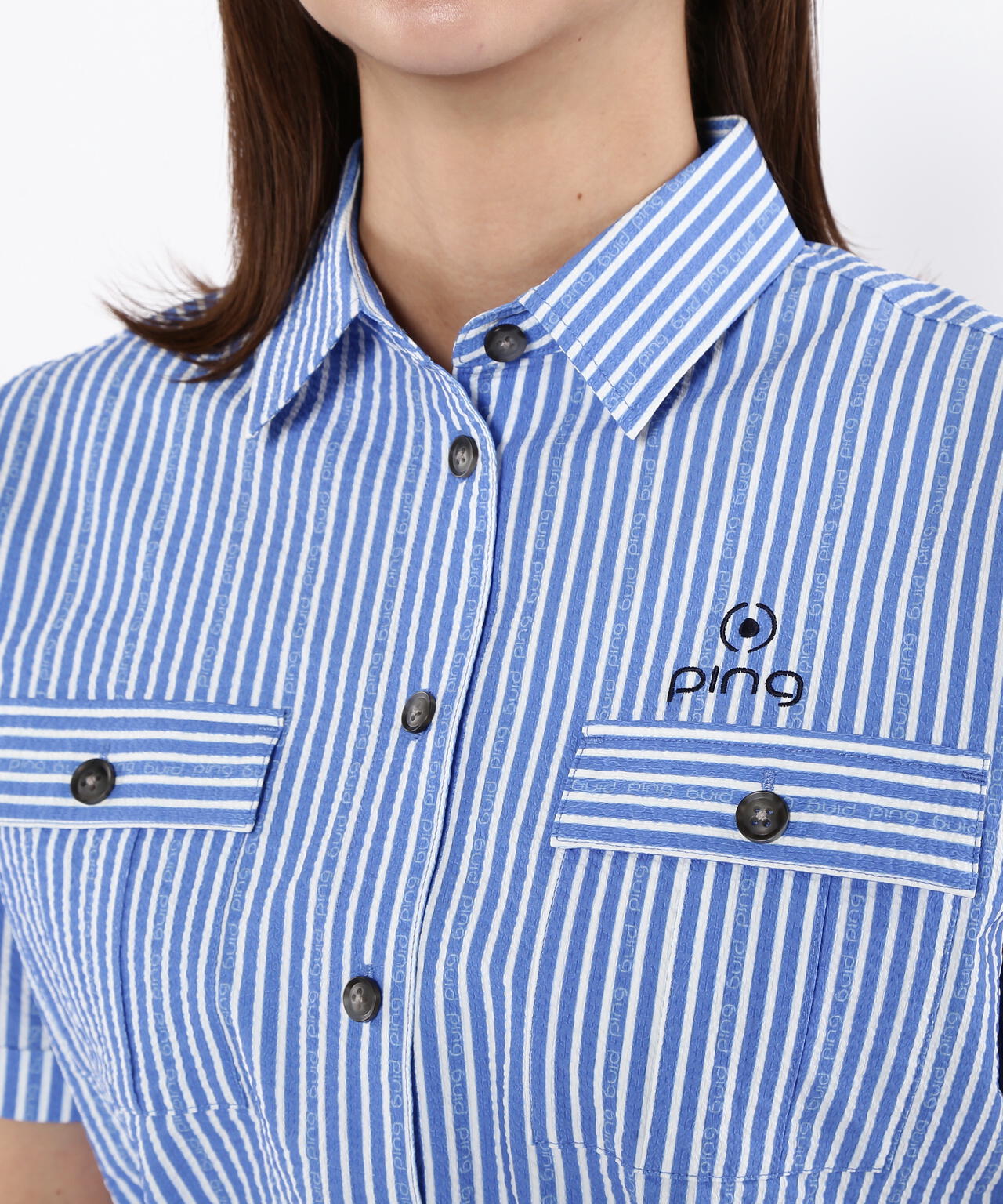 【PING APPAREL】全方向ストレッチサッカー半袖ワンピース ＜LADIES LINE＞＜NATIVE＞ (LADIES)