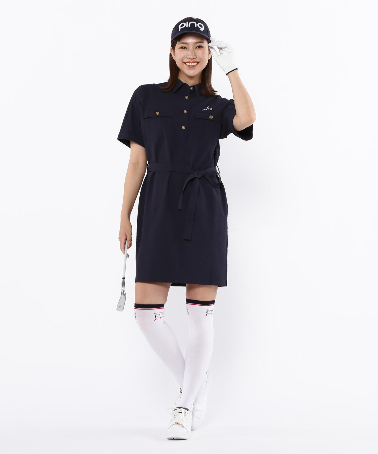 【PING APPAREL】全方向ストレッチサッカー半袖ワンピース ＜LADIES LINE＞＜NATIVE＞ (LADIES)