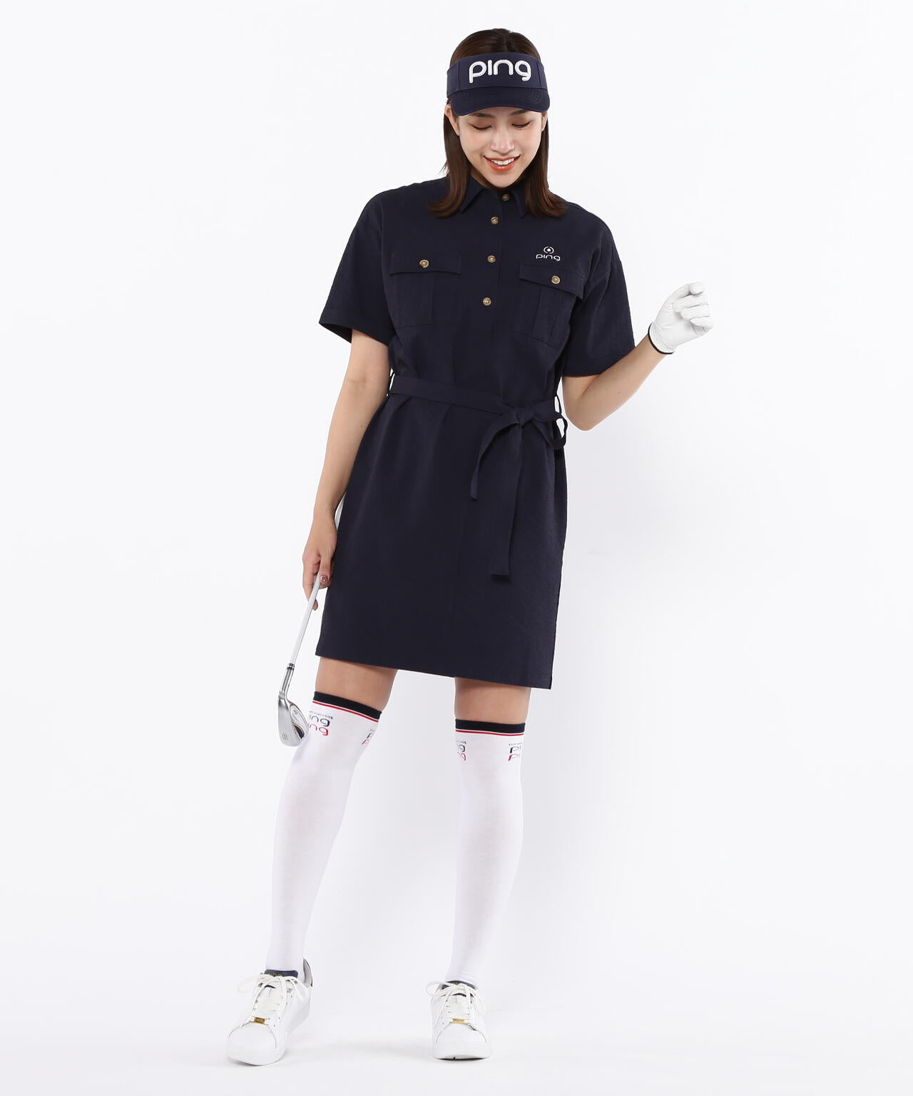 【PING APPAREL】全方向ストレッチサッカー半袖ワンピース ＜LADIES LINE＞＜NATIVE＞ (LADIES)