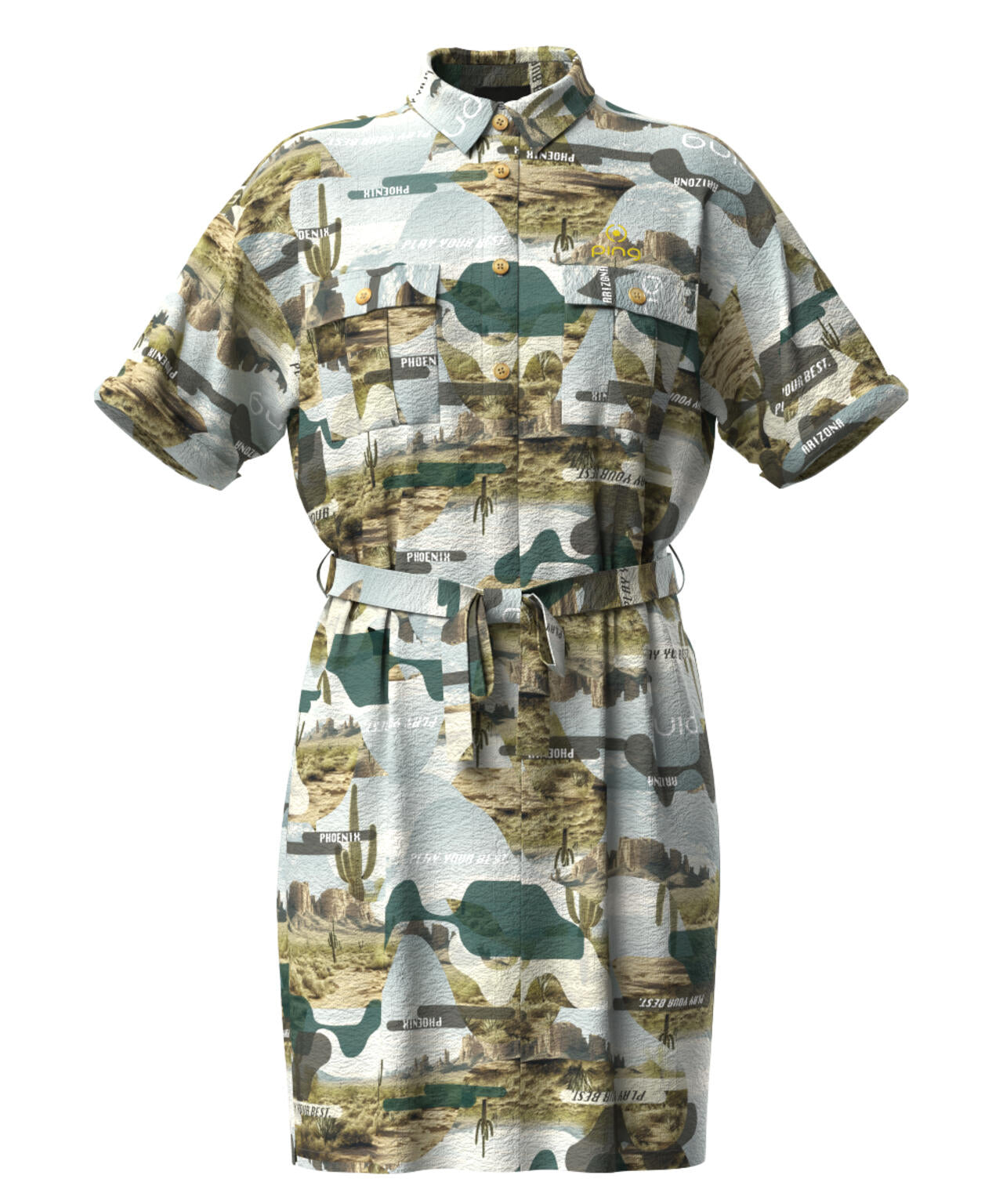 【PING APPAREL】全方向ストレッチサッカー半袖ワンピース ＜LADIES LINE＞＜NATIVE＞ (LADIES)
