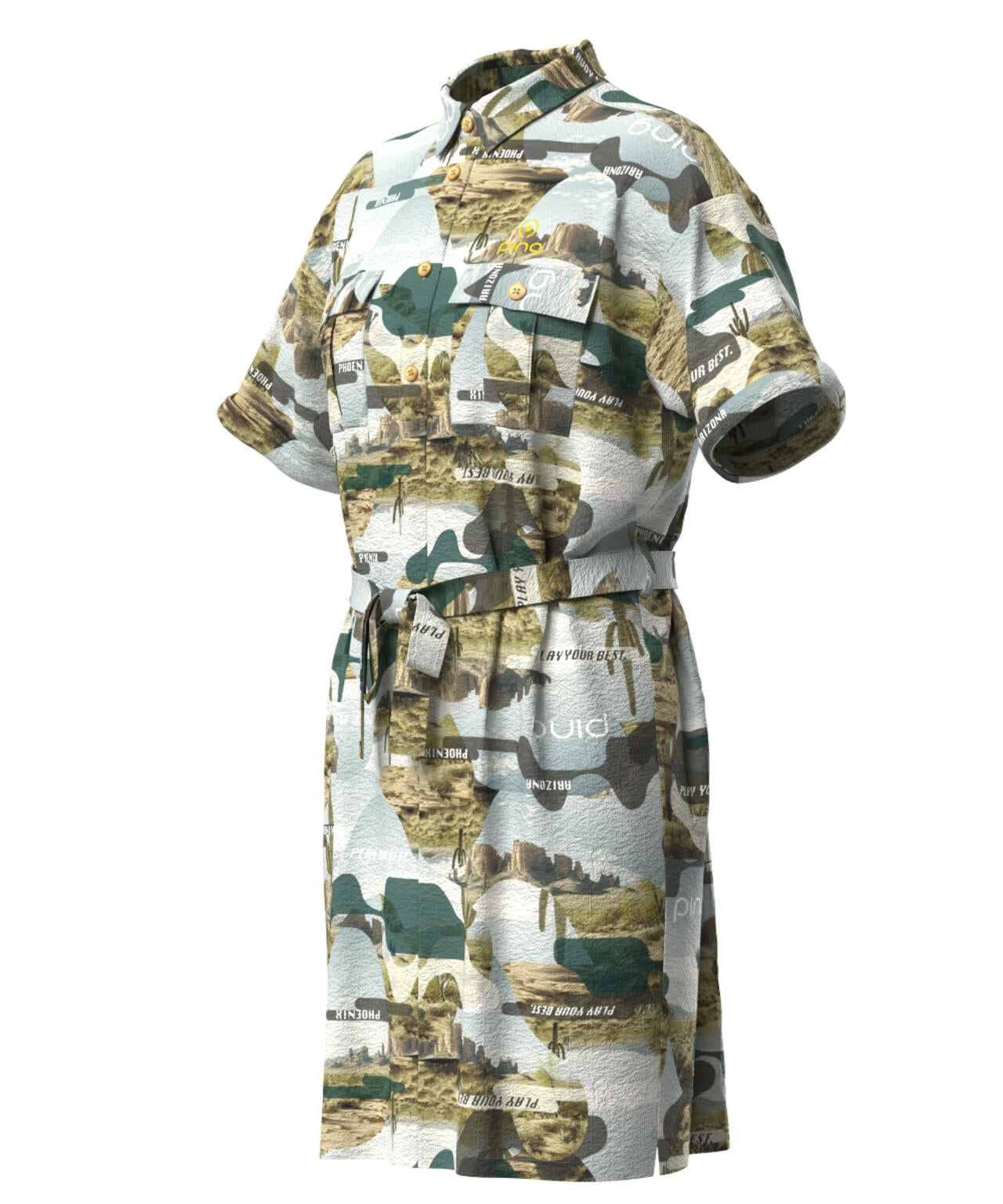 【PING APPAREL】全方向ストレッチサッカー半袖ワンピース ＜LADIES LINE＞＜NATIVE＞ (LADIES)