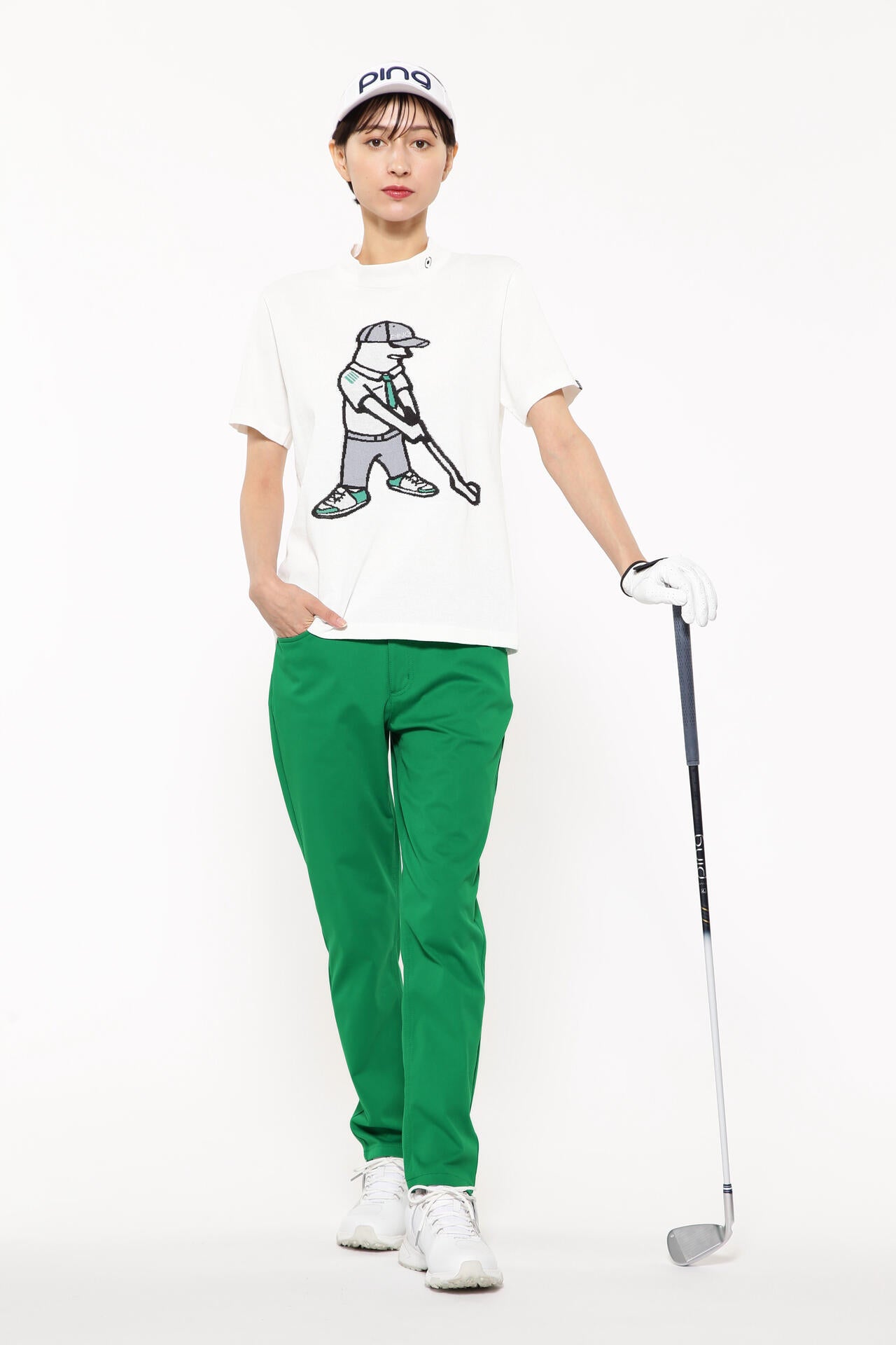 【PING APPAREL】Mr.PING刺繍全方向ストレッチライトテーパード5ポケットパンツ ＜LADIES LINE＞ (LADIES)