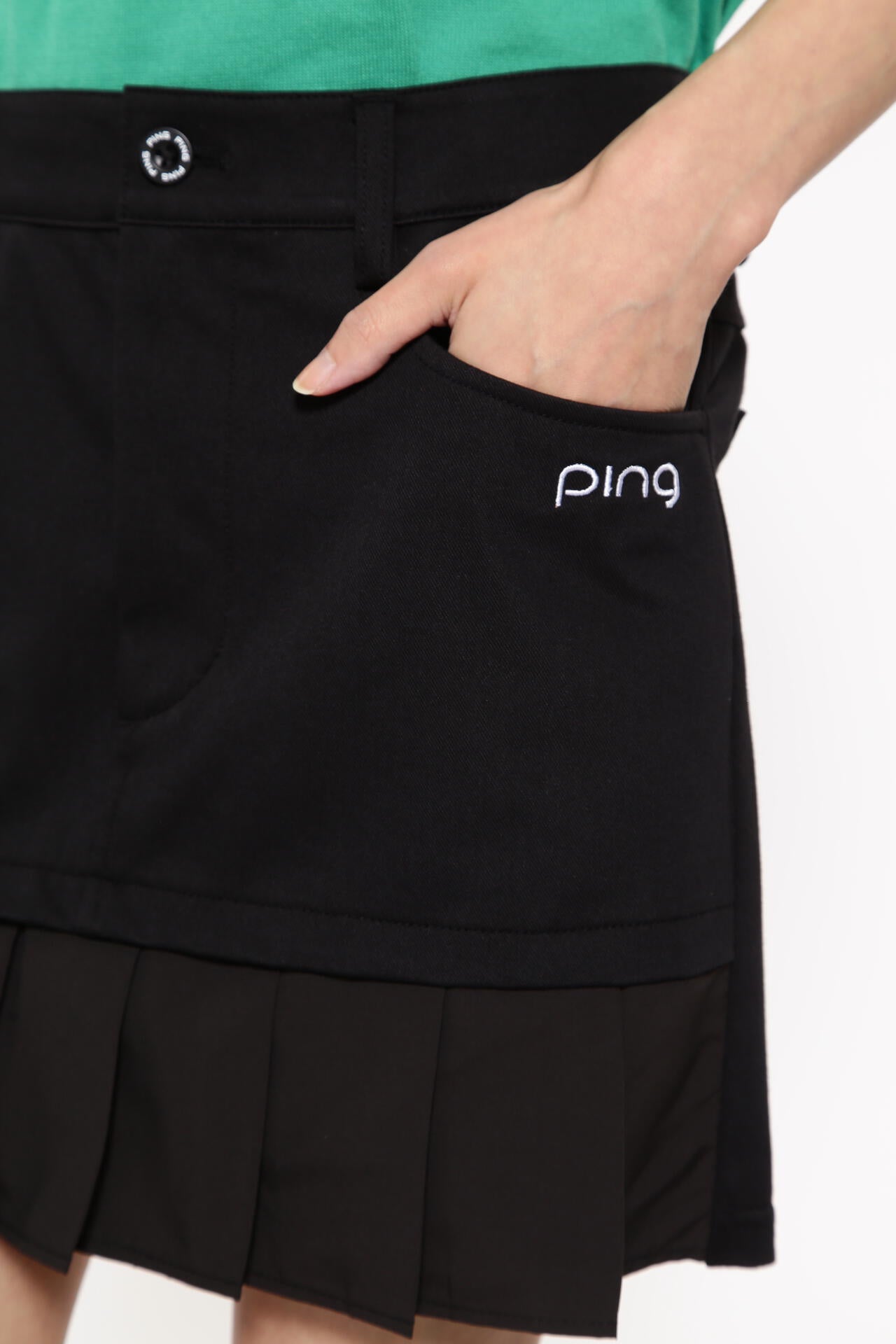 【PING APPAREL】フェイクレイヤードプリーツスカート ＜LADIES LINE＞＜NATIVE＞ (LADIES)