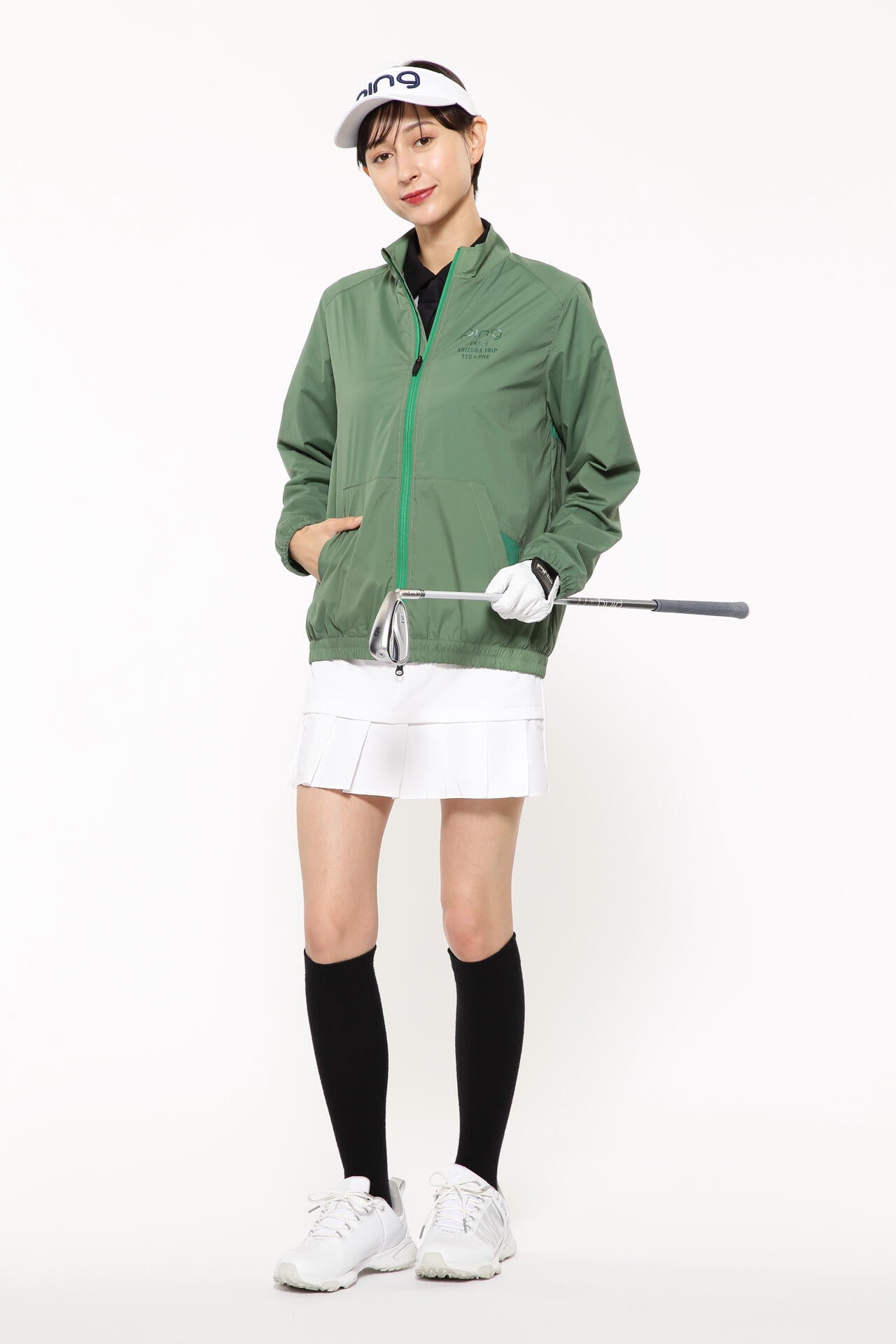 【PING APPAREL】フェイクレイヤードプリーツスカート ＜LADIES LINE＞＜NATIVE＞ (LADIES)