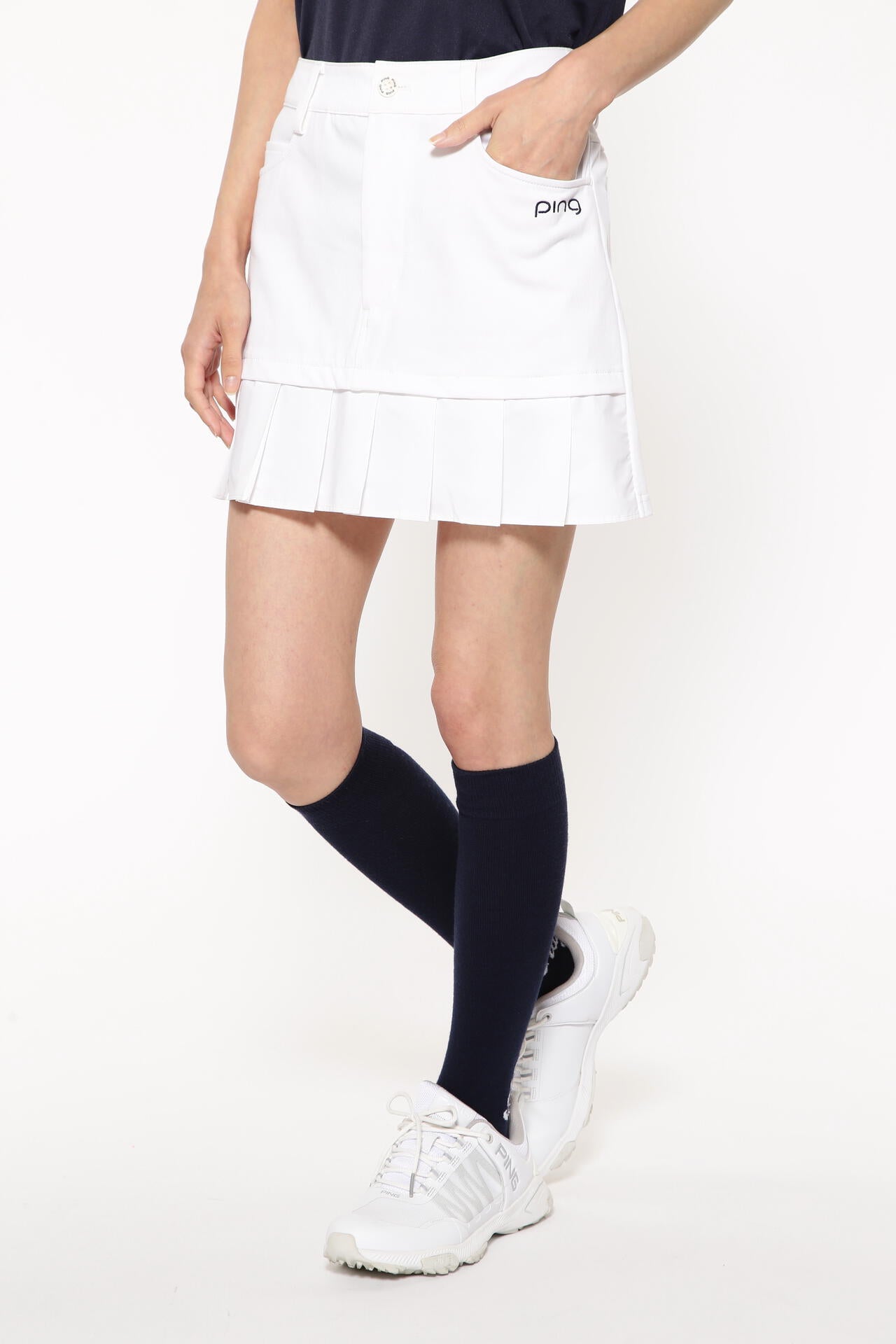 【PING APPAREL】フェイクレイヤードプリーツスカート ＜LADIES LINE＞＜NATIVE＞ (LADIES)
