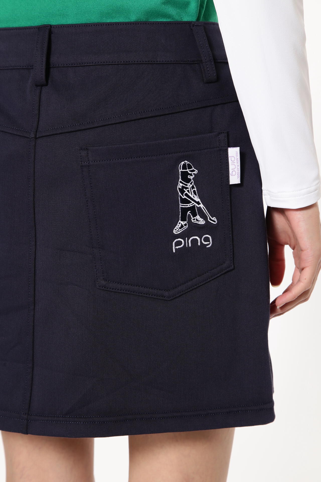 【PING APPAREL】フェイクレイヤードプリーツスカート ＜LADIES LINE＞＜NATIVE＞ (LADIES)