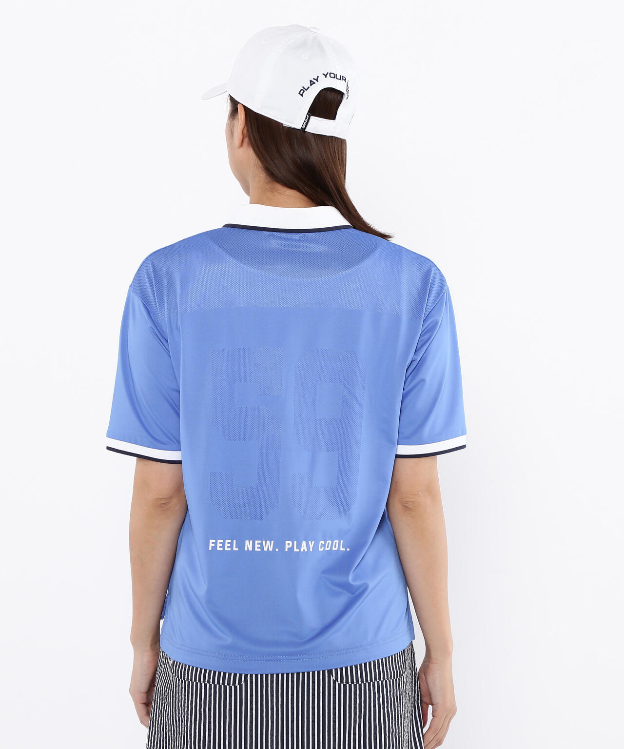【PING APPAREL】涼風-SUZUKAZE メッシュパネルジャガード半袖ポロシャツ ＜LADIES LINE＞ (LADIES)