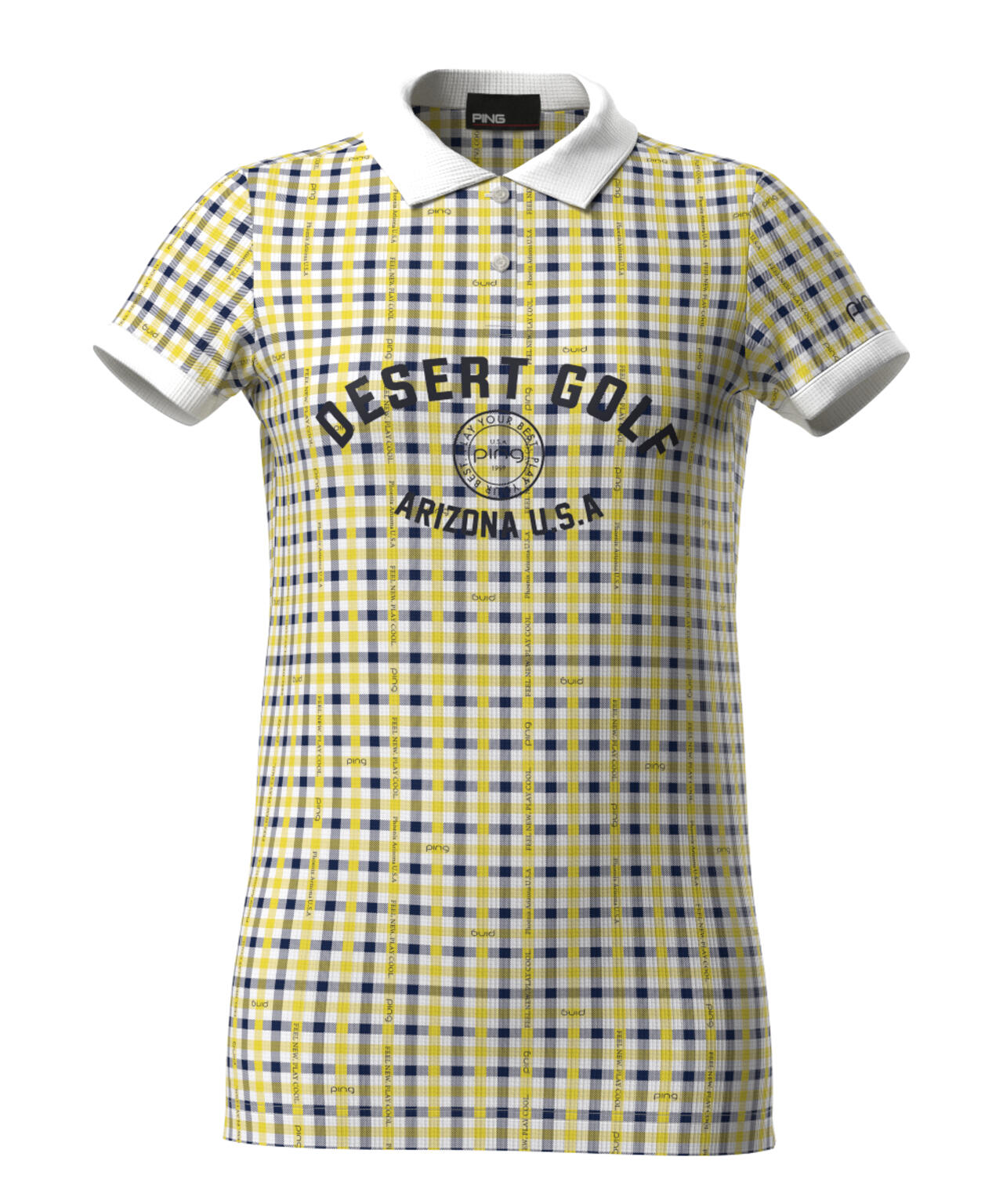 【PING APPAREL】総柄プリント半袖ポロシャツ ＜LADIES LINE＞＜PERFORMANCE＞ (LADIES)