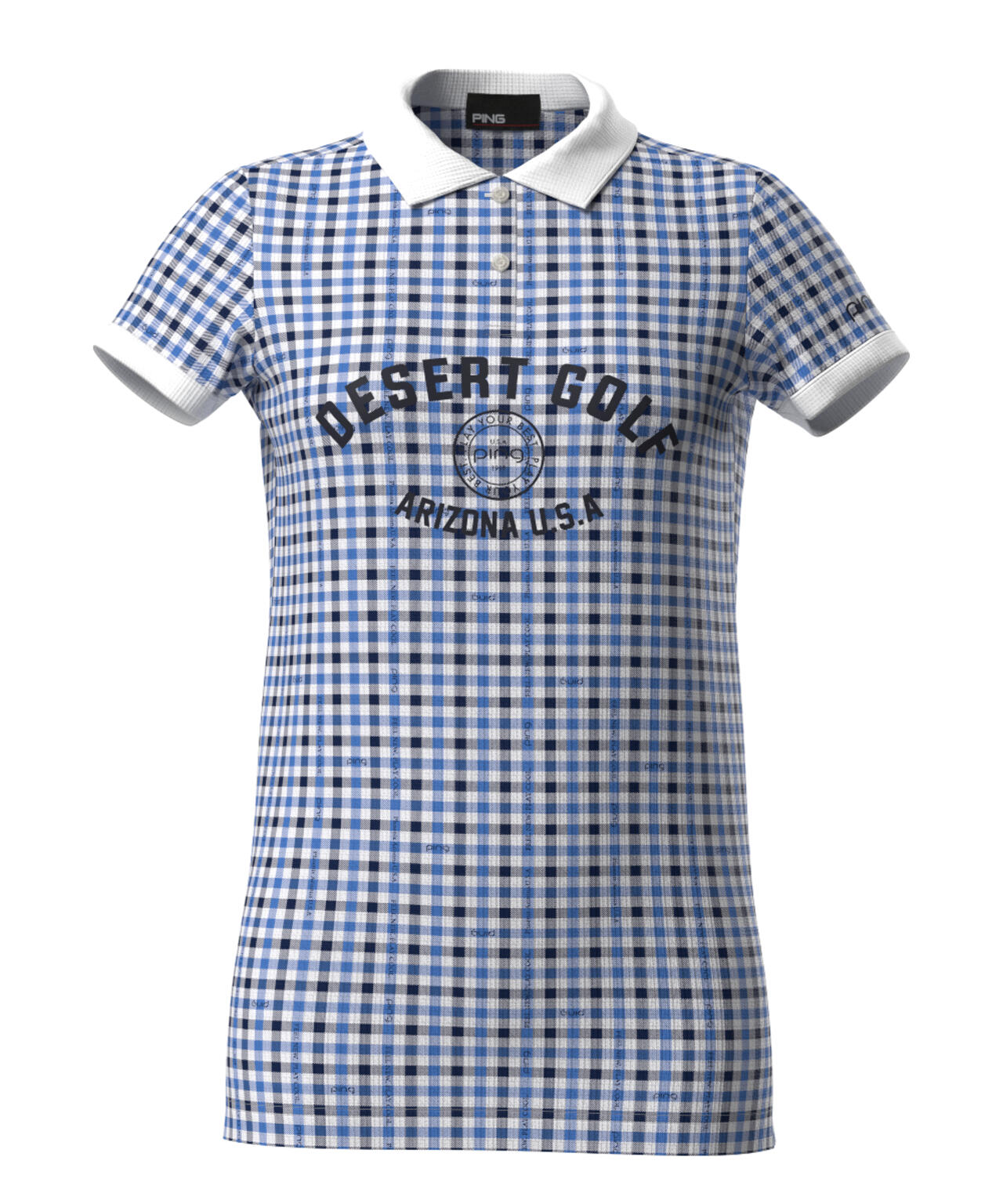 【PING APPAREL】総柄プリント半袖ポロシャツ ＜LADIES LINE＞＜PERFORMANCE＞ (LADIES)