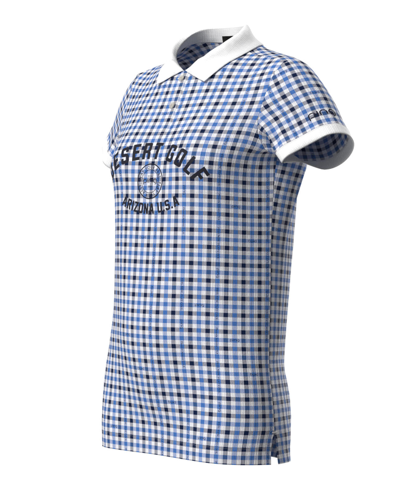 【PING APPAREL】総柄プリント半袖ポロシャツ ＜LADIES LINE＞＜PERFORMANCE＞ (LADIES)