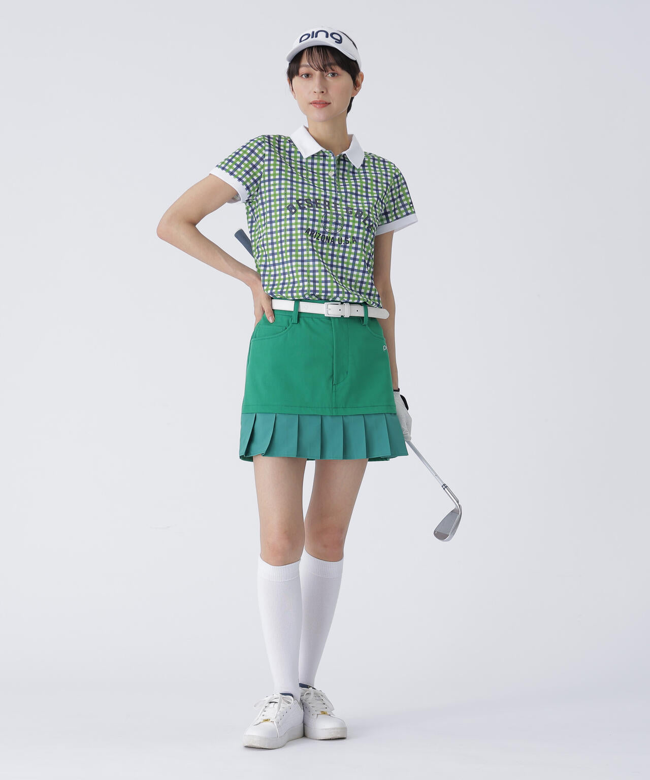 【PING APPAREL】総柄プリント半袖ポロシャツ ＜LADIES LINE＞＜PERFORMANCE＞ (LADIES)