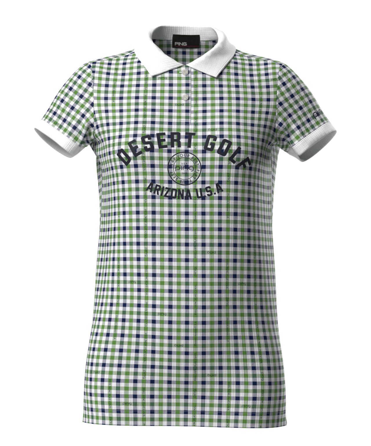 【PING APPAREL】総柄プリント半袖ポロシャツ ＜LADIES LINE＞＜PERFORMANCE＞ (LADIES)