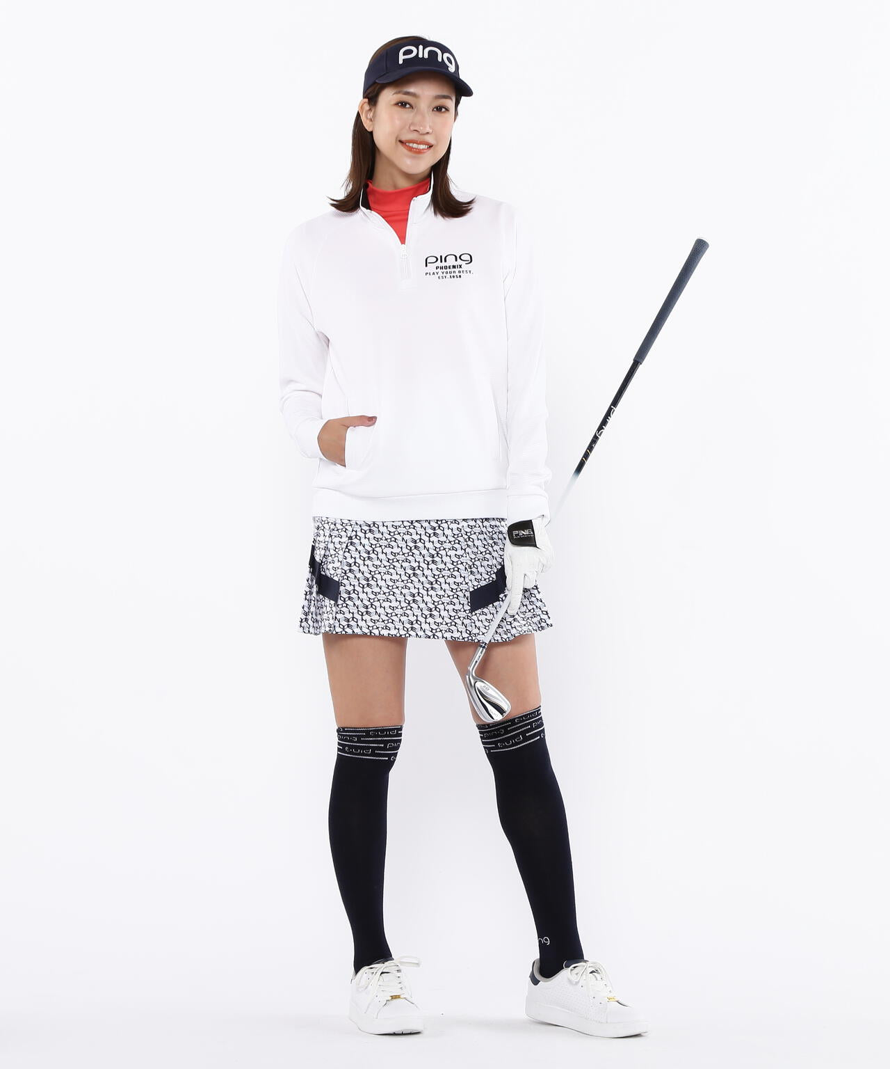 【PING APPAREL】ダンボールハーフジップカットソー ＜LADIES LINE＞＜PERFORMANCE＞ (LADIES)