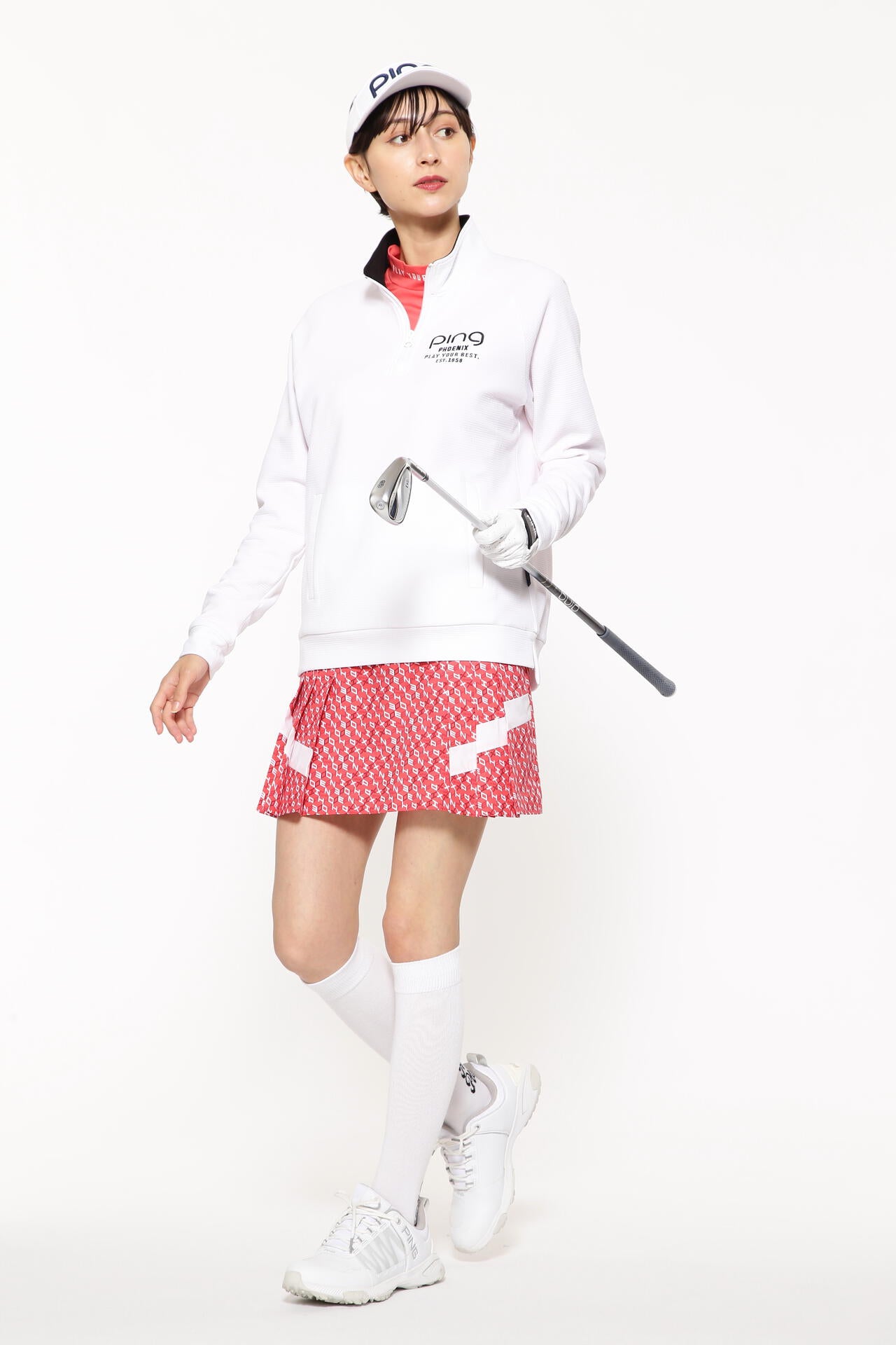 【PING APPAREL】ダンボールハーフジップカットソー ＜LADIES LINE＞＜PERFORMANCE＞ (LADIES)