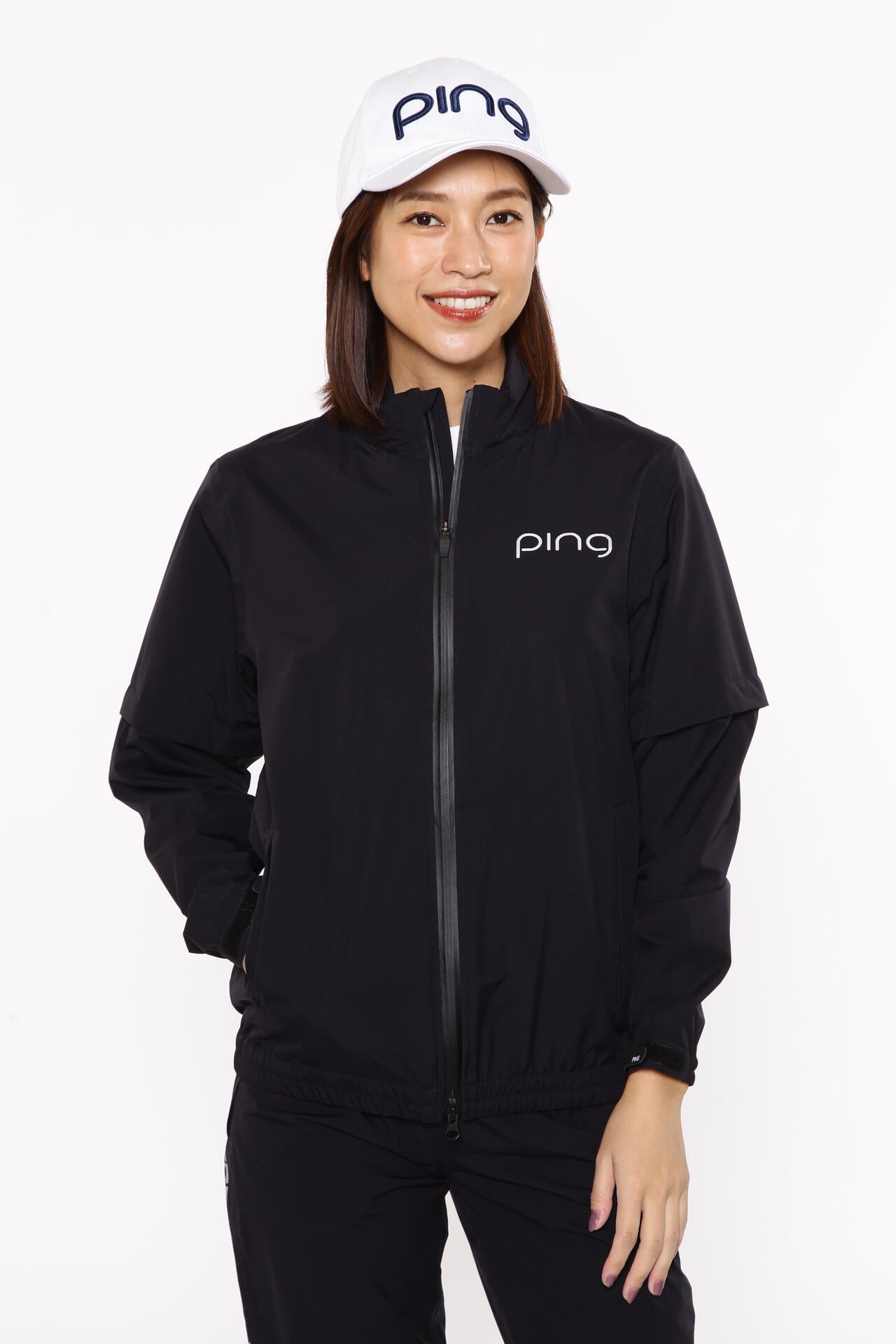 ［PING APPAREL］［撥水・防水］ダーミザクスレインウェアトップ&ボトムセット ＜GOLD＞ (LADIES)