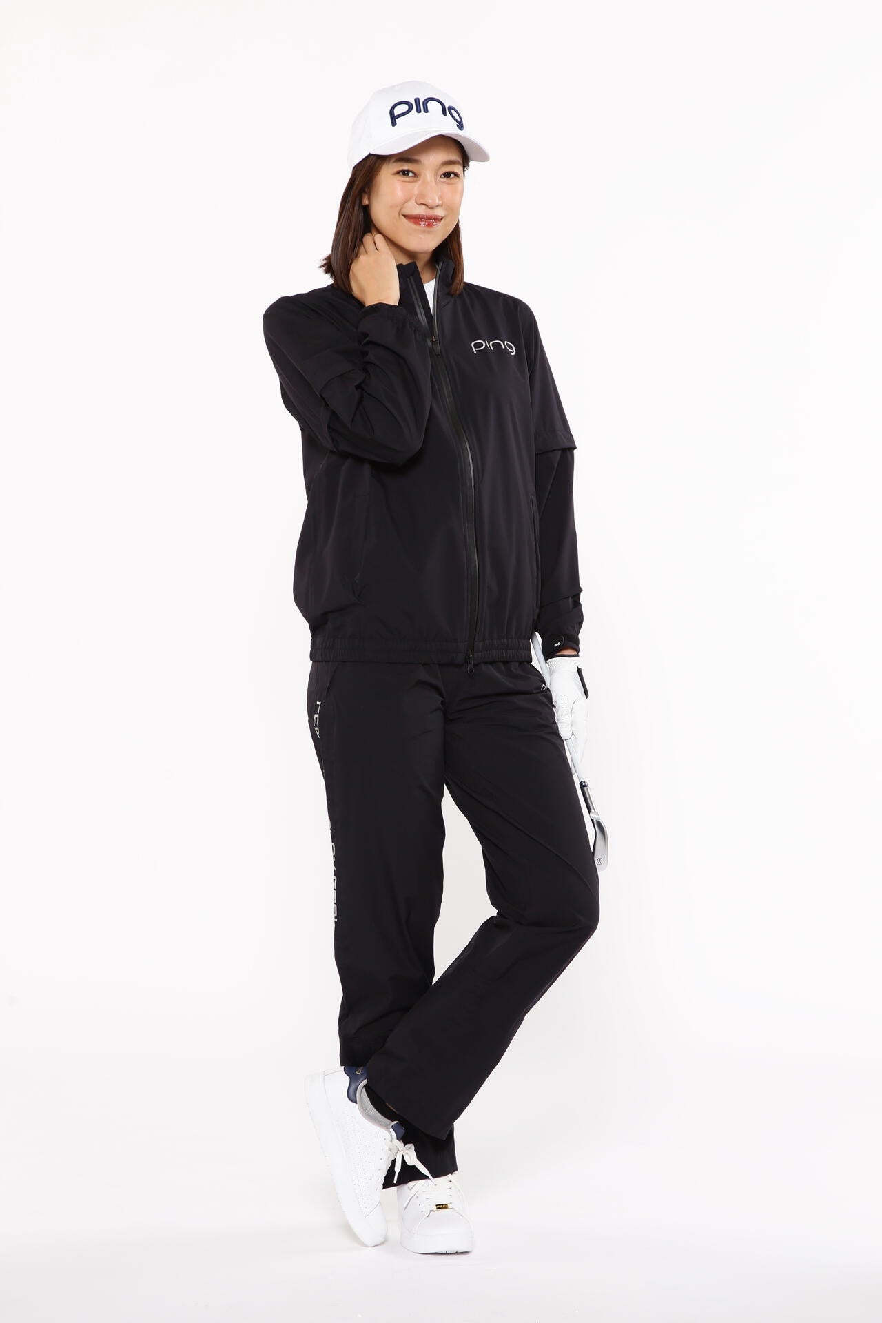 ［PING APPAREL］［撥水・防水］ダーミザクスレインウェアトップ&ボトムセット ＜GOLD＞ (LADIES)