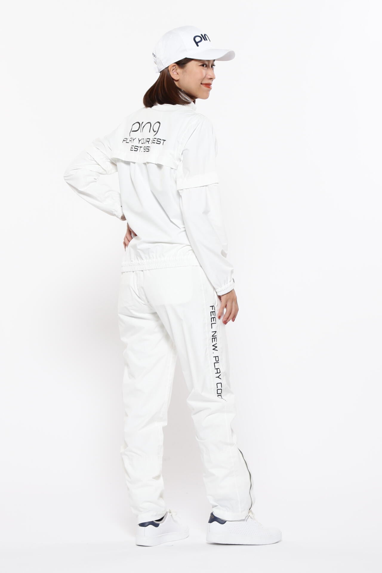 ［PING APPAREL］［撥水・防水］ダーミザクスレインウェアトップ&ボトムセット ＜GOLD＞ (LADIES)