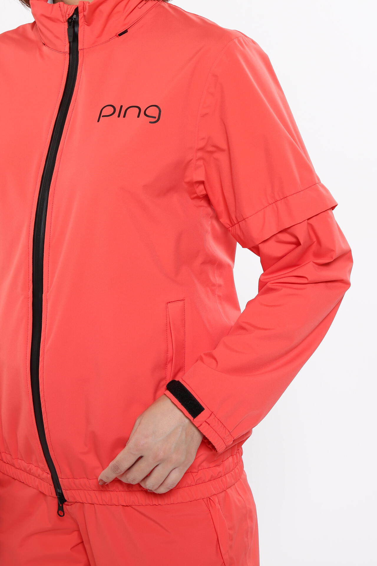 ［PING APPAREL］［撥水・防水］ダーミザクスレインウェアトップ&ボトムセット ＜GOLD＞ (LADIES)