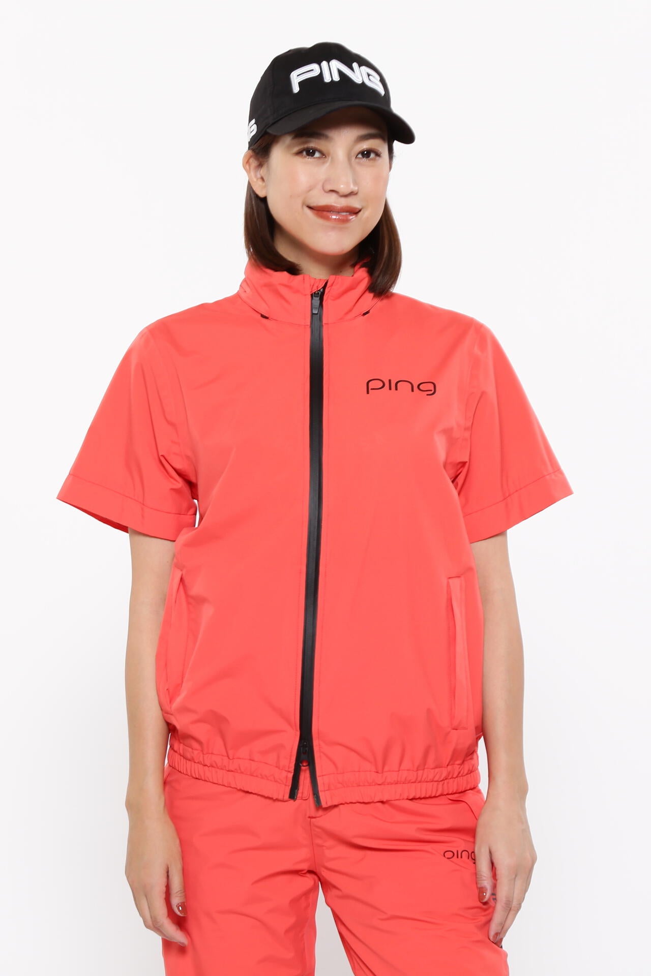 ［PING APPAREL］［撥水・防水］ダーミザクスレインウェアトップ&ボトムセット ＜GOLD＞ (LADIES)