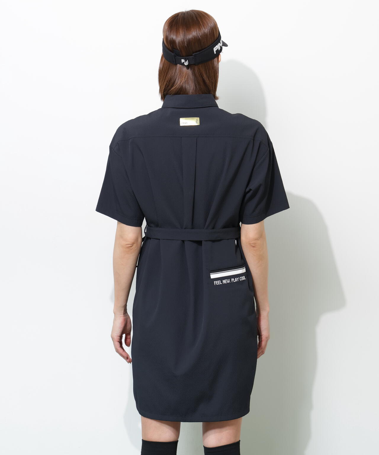 【PING APPAREL】【吸汗速乾・ストレッチ】サッカーワンピース ＜GOLD＞ (LADIES)
