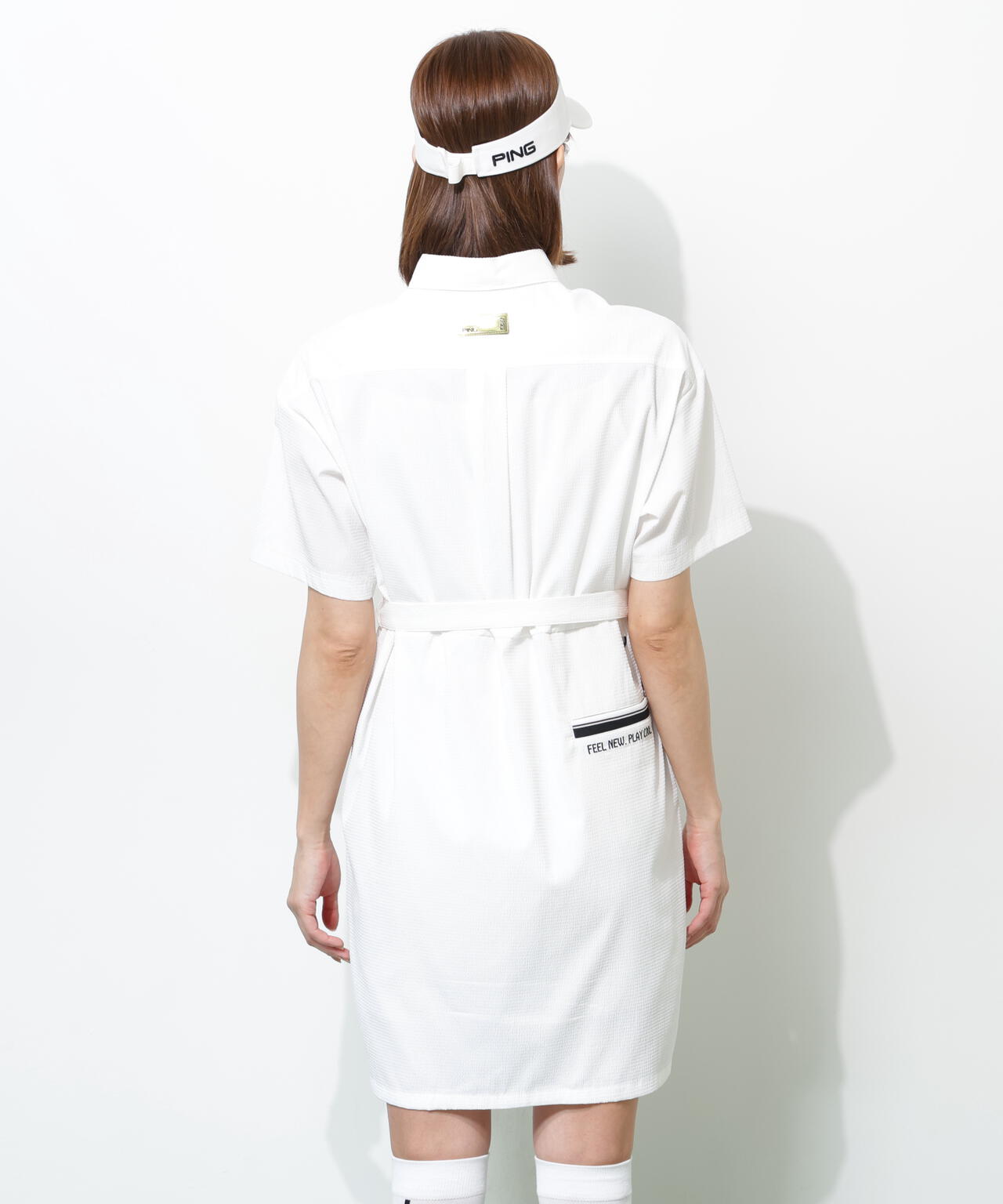 【PING APPAREL】【吸汗速乾・ストレッチ】サッカーワンピース ＜GOLD＞ (LADIES)