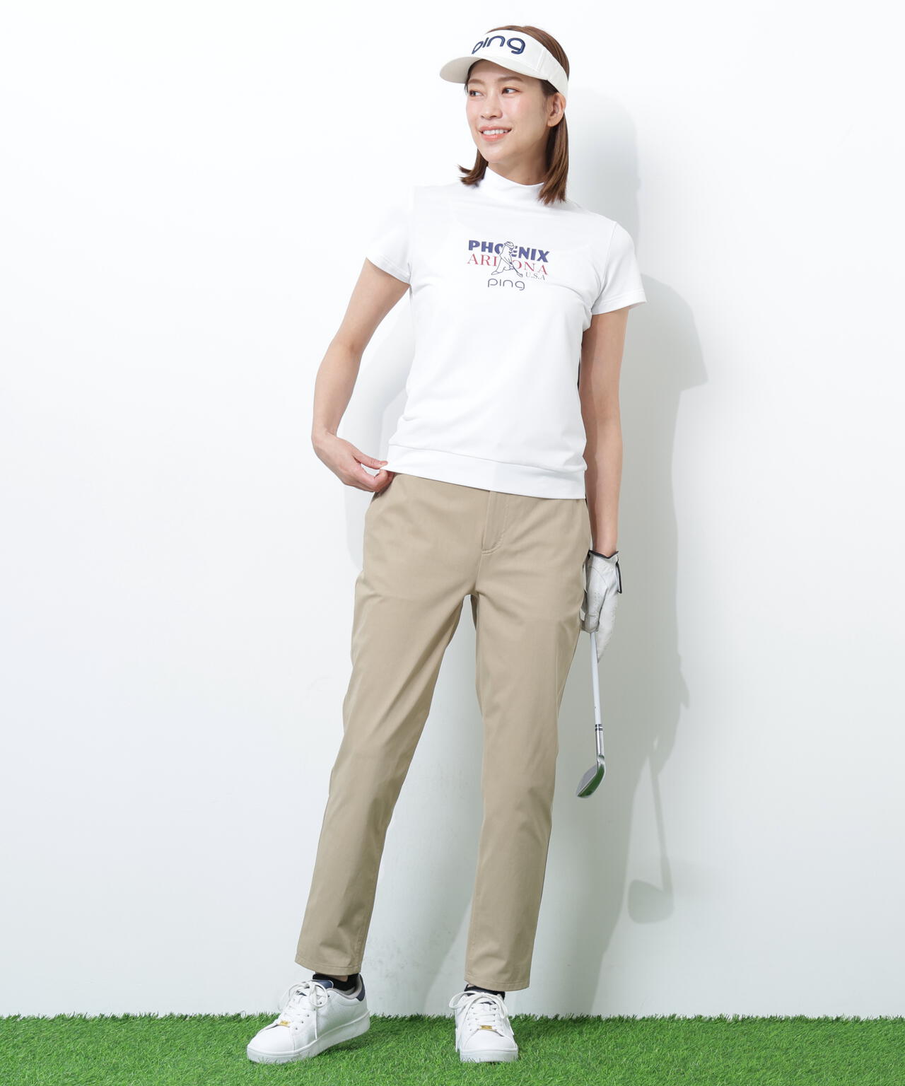 【PING APPAREL】全方向ストレッチニットツイル フィット&ストレッチテーパードパンツ ＜NATIVE＞ (LADIES)