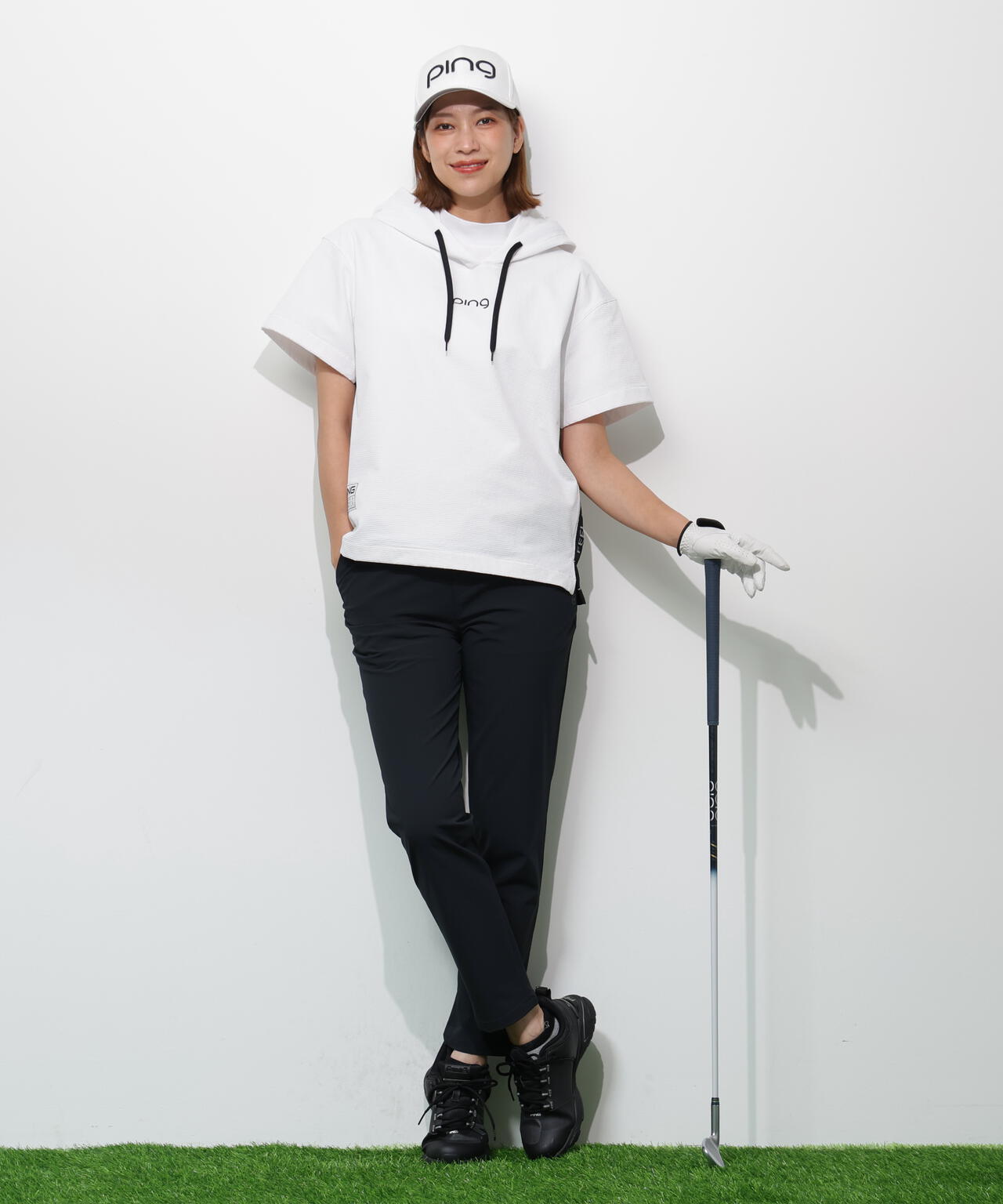 【PING APPAREL】全方向ストレッチドライタッチリップストップパンツ ＜GOLD＞ (LADIES)