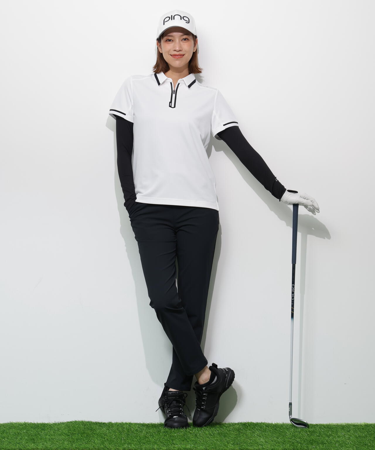 【PING APPAREL】全方向ストレッチドライタッチリップストップパンツ ＜GOLD＞ (LADIES)