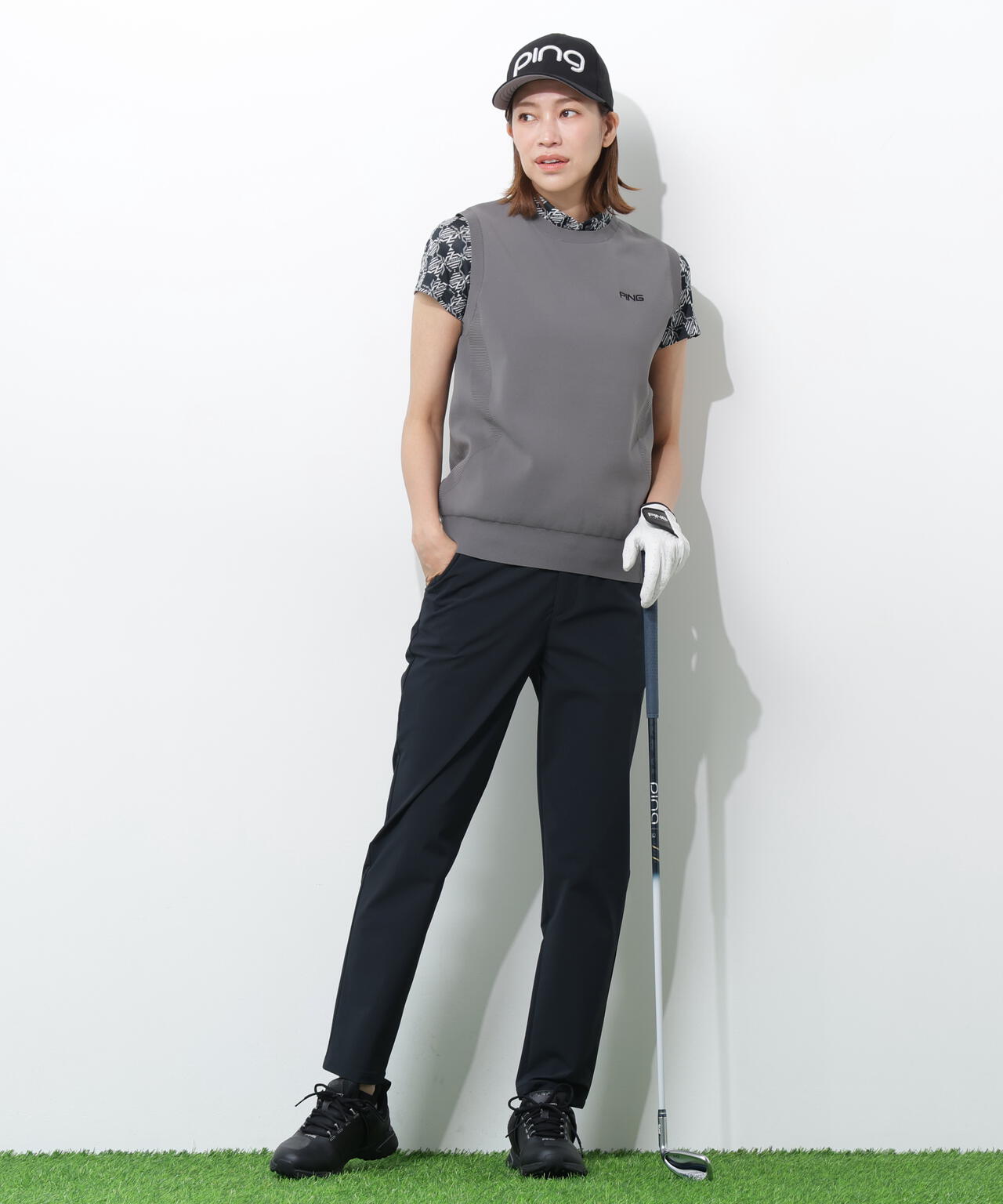 【PING APPAREL】全方向ストレッチドライタッチリップストップパンツ ＜GOLD＞ (LADIES)