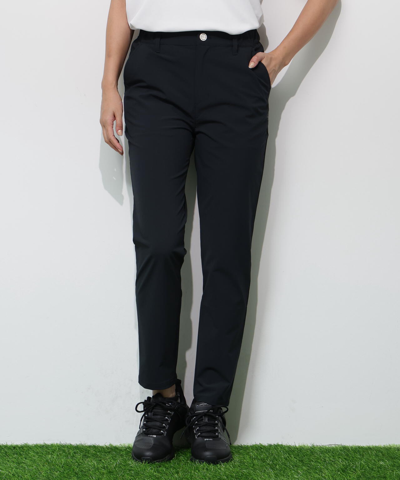 【PING APPAREL】全方向ストレッチドライタッチリップストップパンツ ＜GOLD＞ (LADIES)