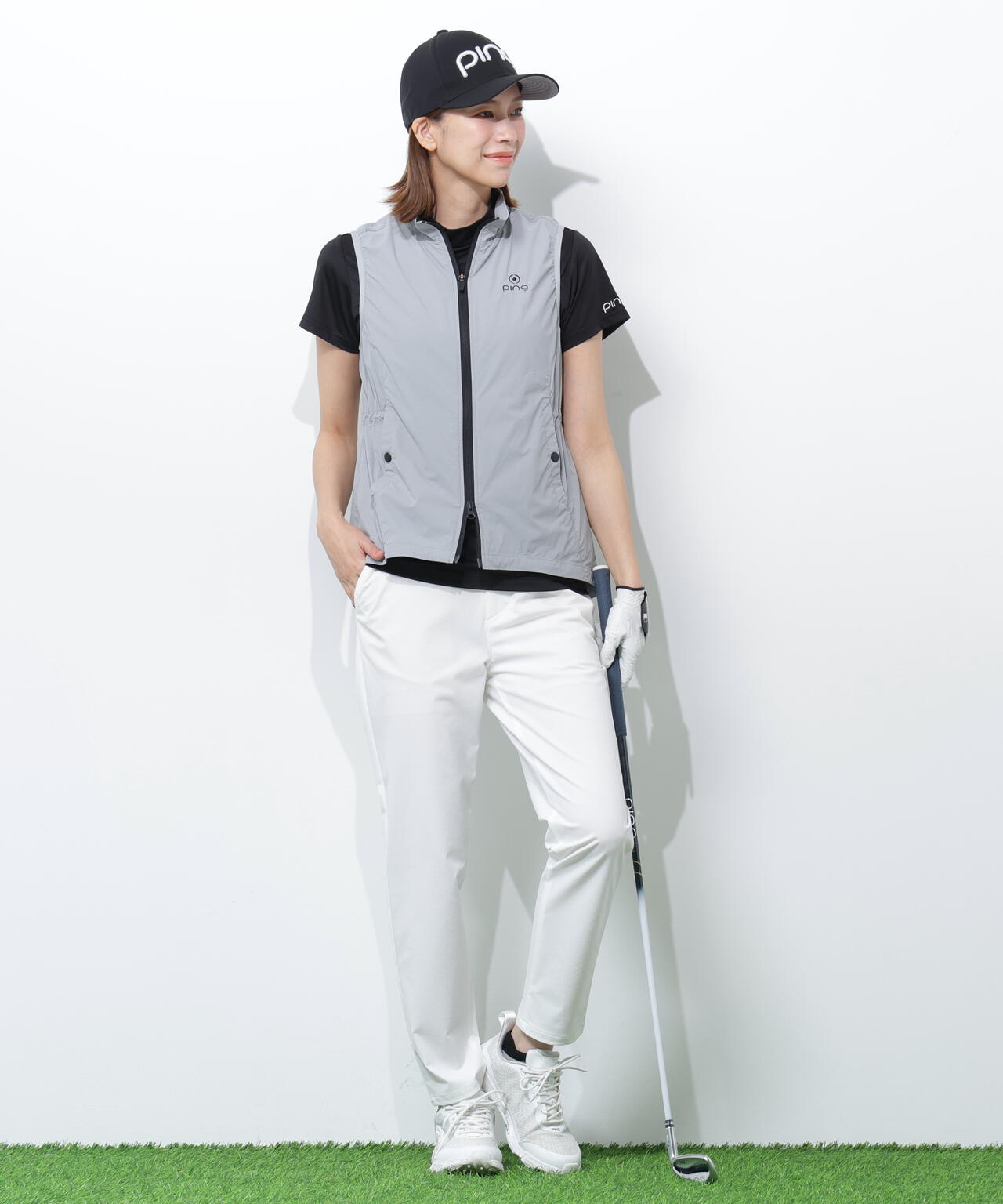 【PING APPAREL】全方向ストレッチドライタッチリップストップパンツ ＜GOLD＞ (LADIES)