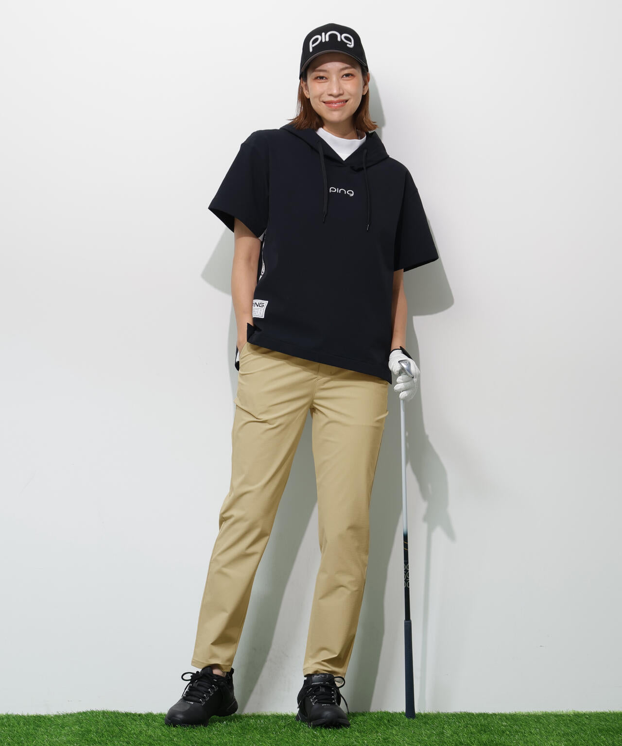 【PING APPAREL】全方向ストレッチドライタッチリップストップパンツ ＜GOLD＞ (LADIES)