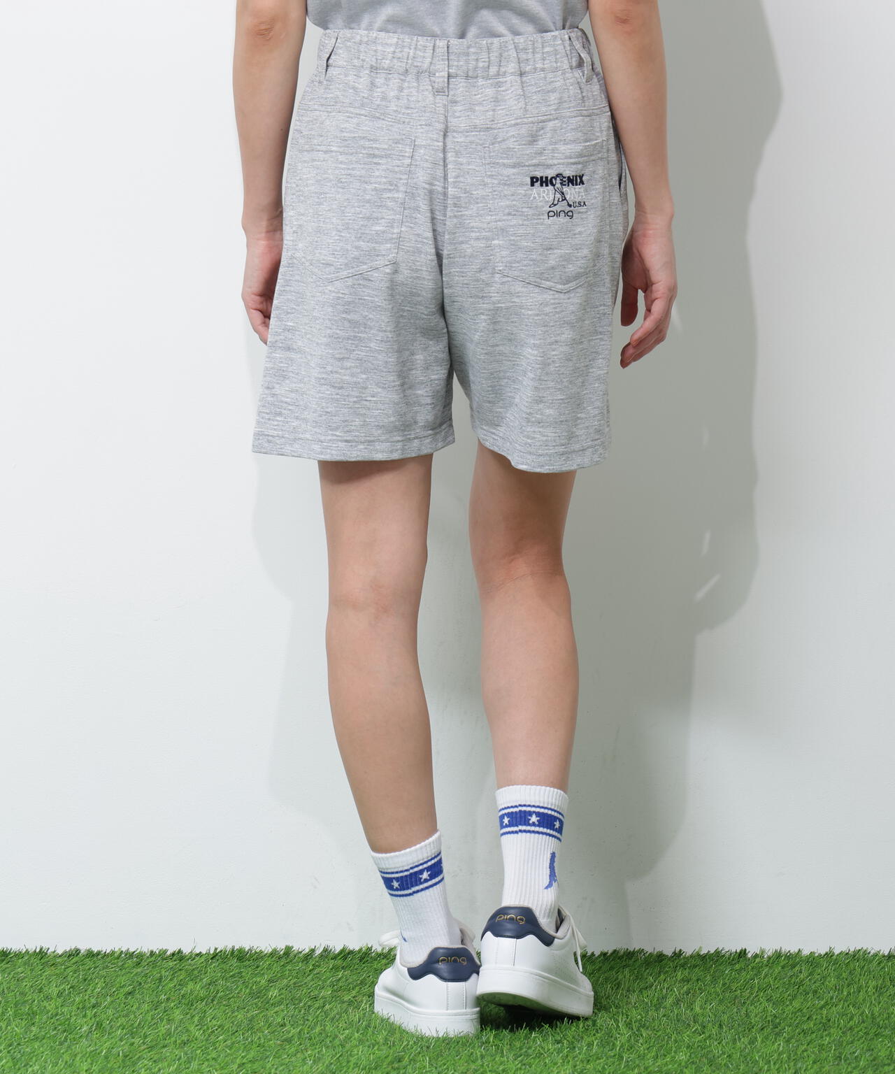 【PING APPAREL】全方向ストレッチダブルフェイスドライミックスアイストーンショートパンツ ＜NATIVE＞ (LADIES)