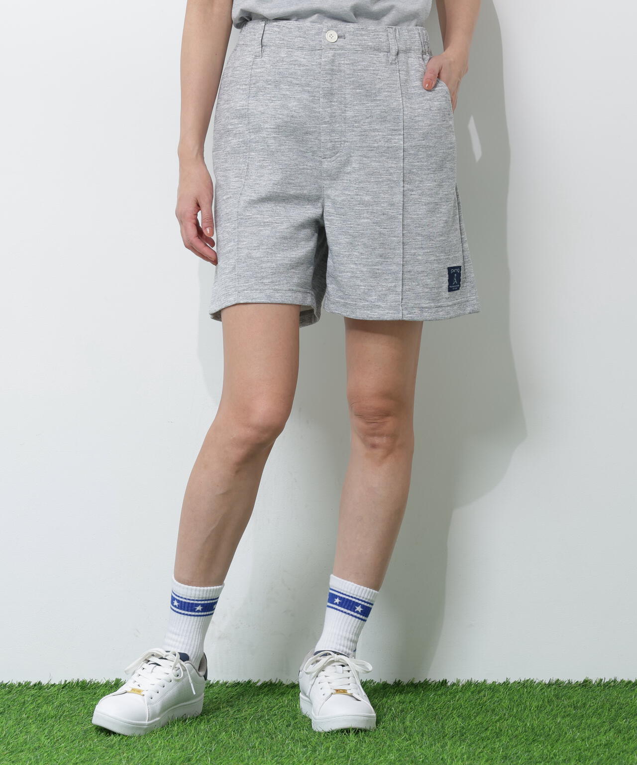 【PING APPAREL】全方向ストレッチダブルフェイスドライミックスアイストーンショートパンツ ＜NATIVE＞ (LADIES)